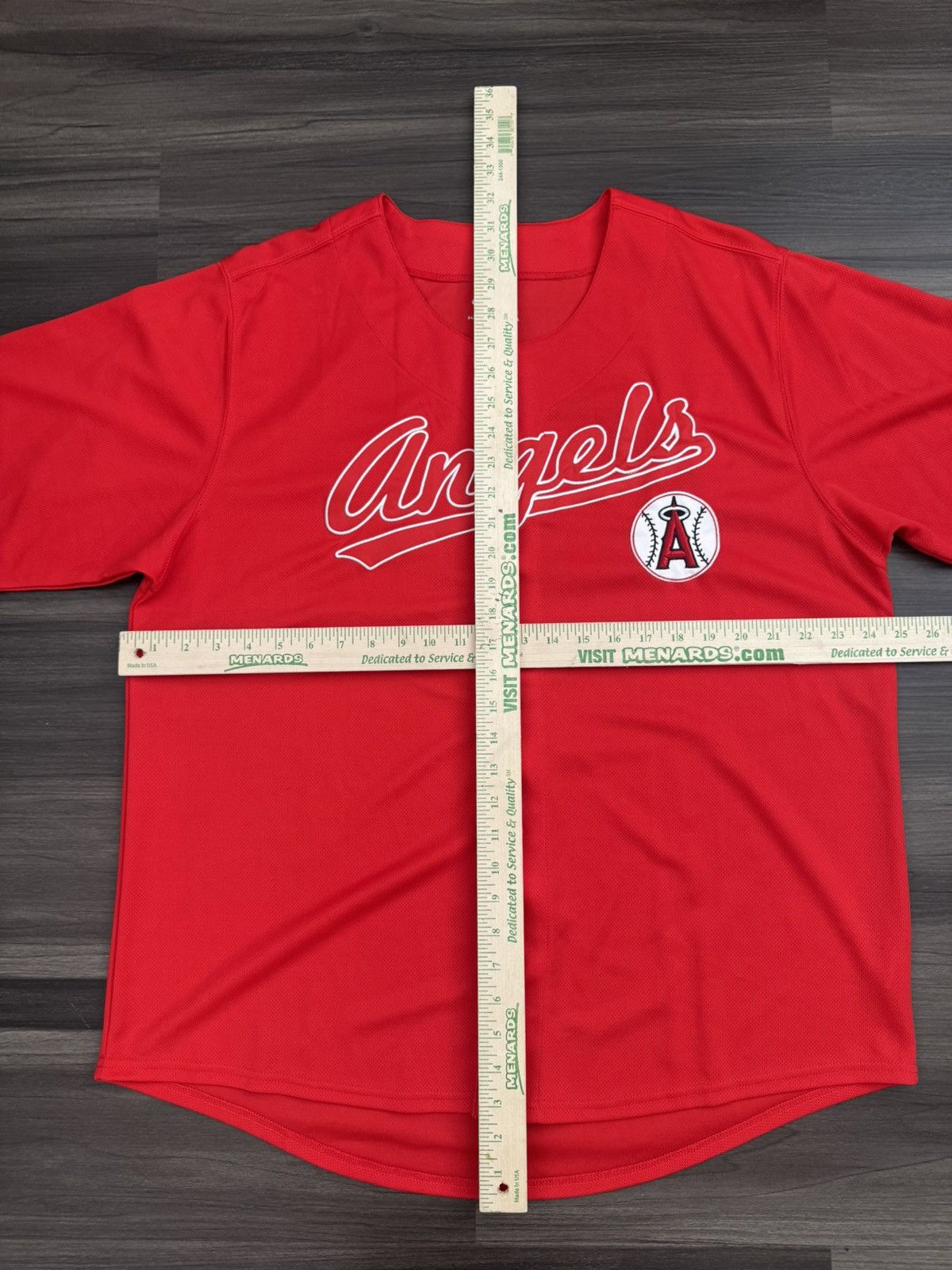 Stitch's Jeans Stitches Los Angeles Angels MLB Baseball Red Jersey Men’s XL Size US XL / EU 56 / 4 - 4 Thumbnail