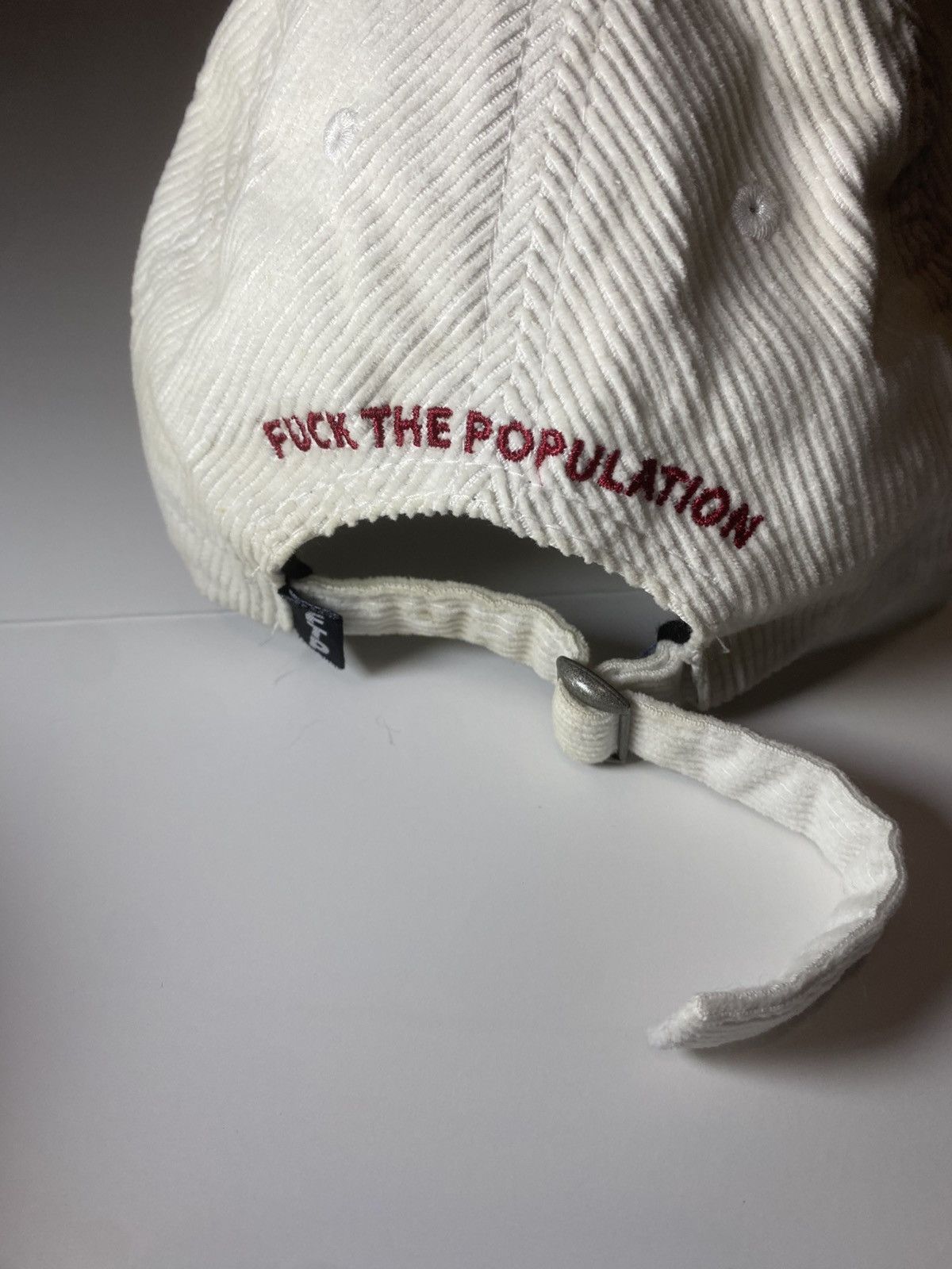 Fuck The Population FTP Corduroy Script Hat Size ONE SIZE - 3 Thumbnail