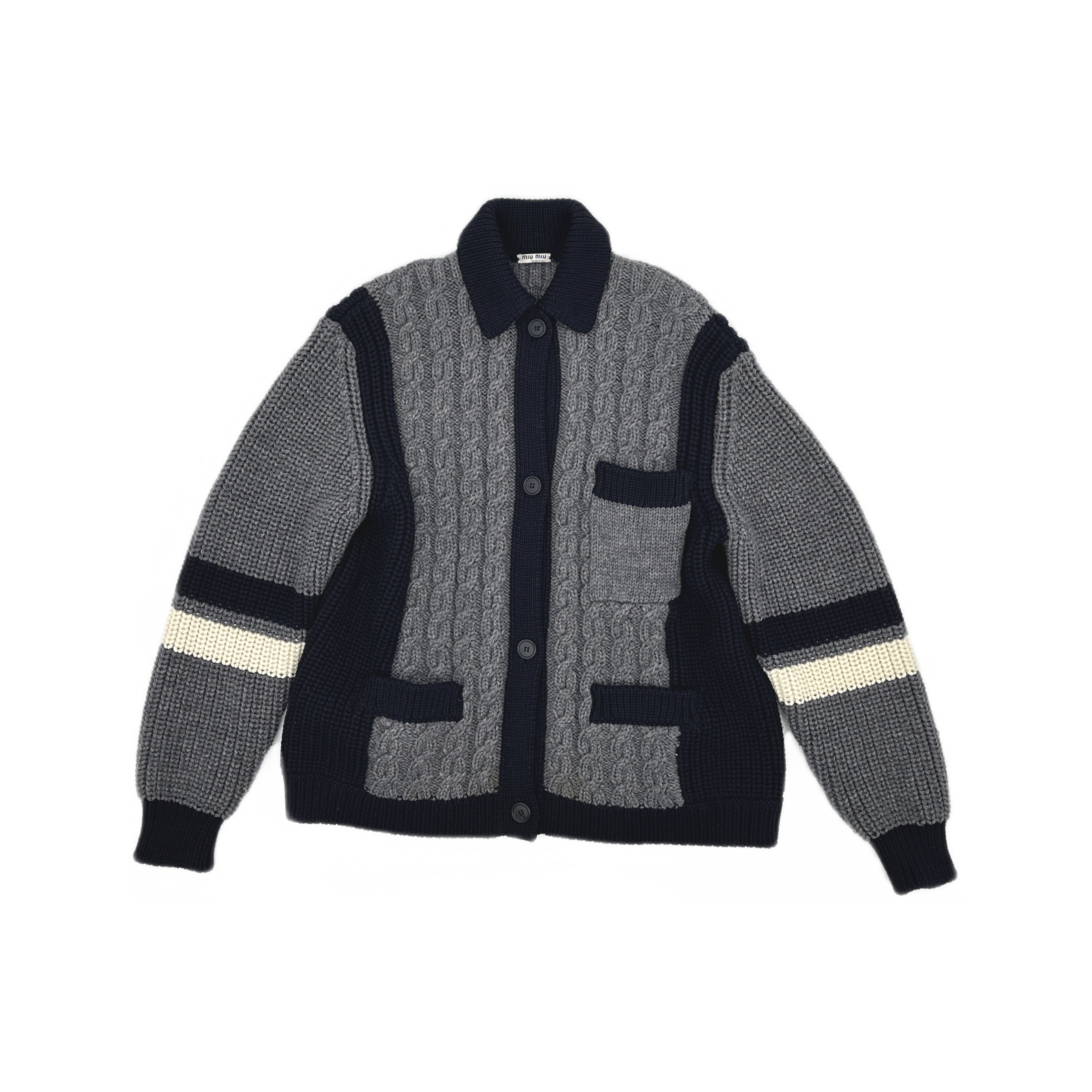 Miu Miu Miu Miu Cable Knit Cardigan Size 36 Size XS / US 0-2 / IT 36-38 - 1 Thumbnail