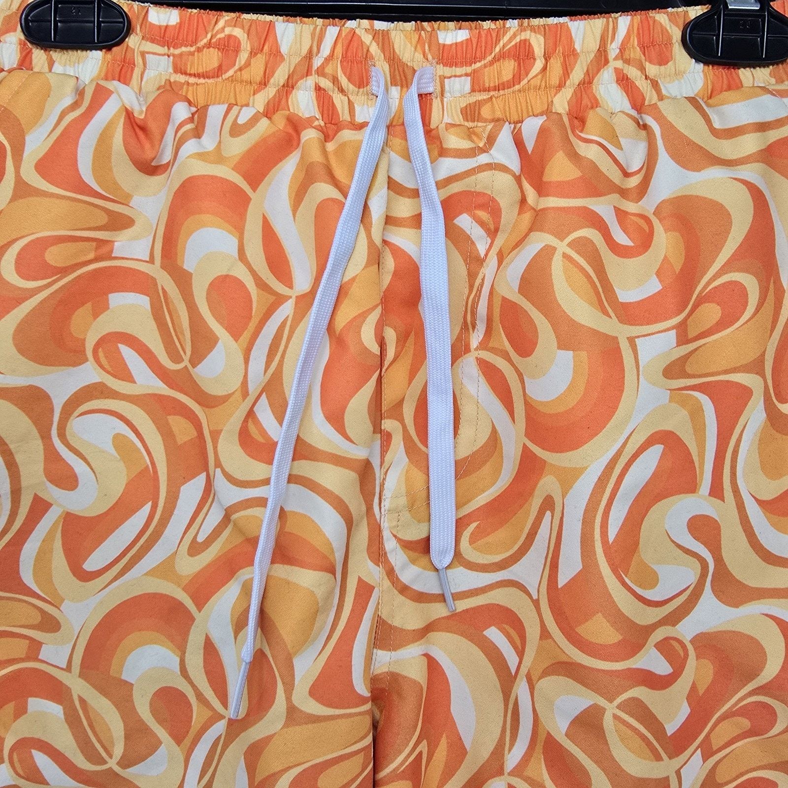 Other Kulani Kinis Swim Trunks Mens Small Orange Lined Shorts 5” Size US 28 / EU 44 - 3 Thumbnail