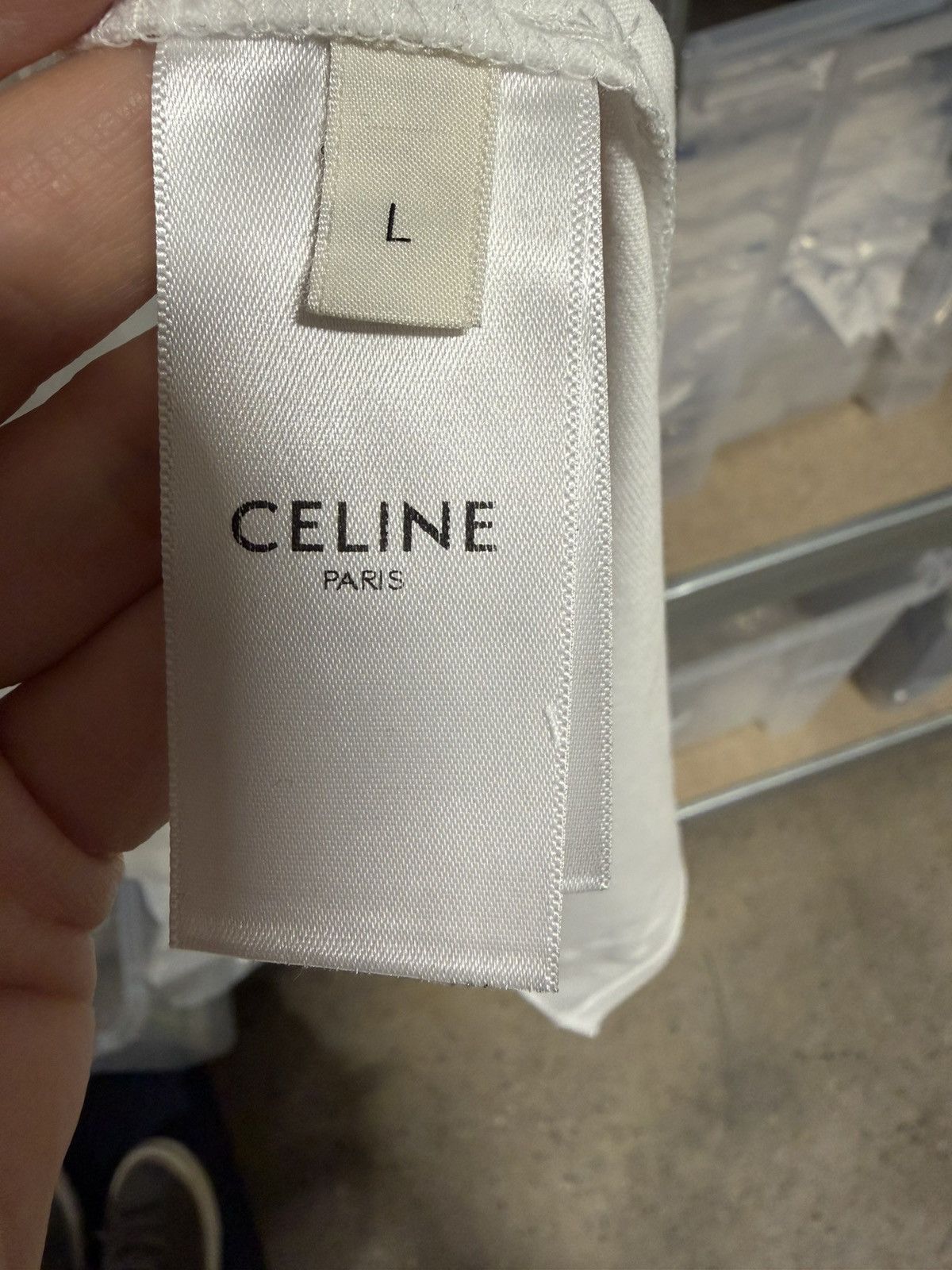 Celine Celine Paris Crystal Studded Logo T-Shirt NEW 900$ Size US M / EU 48-50 / 2 - 6 Thumbnail