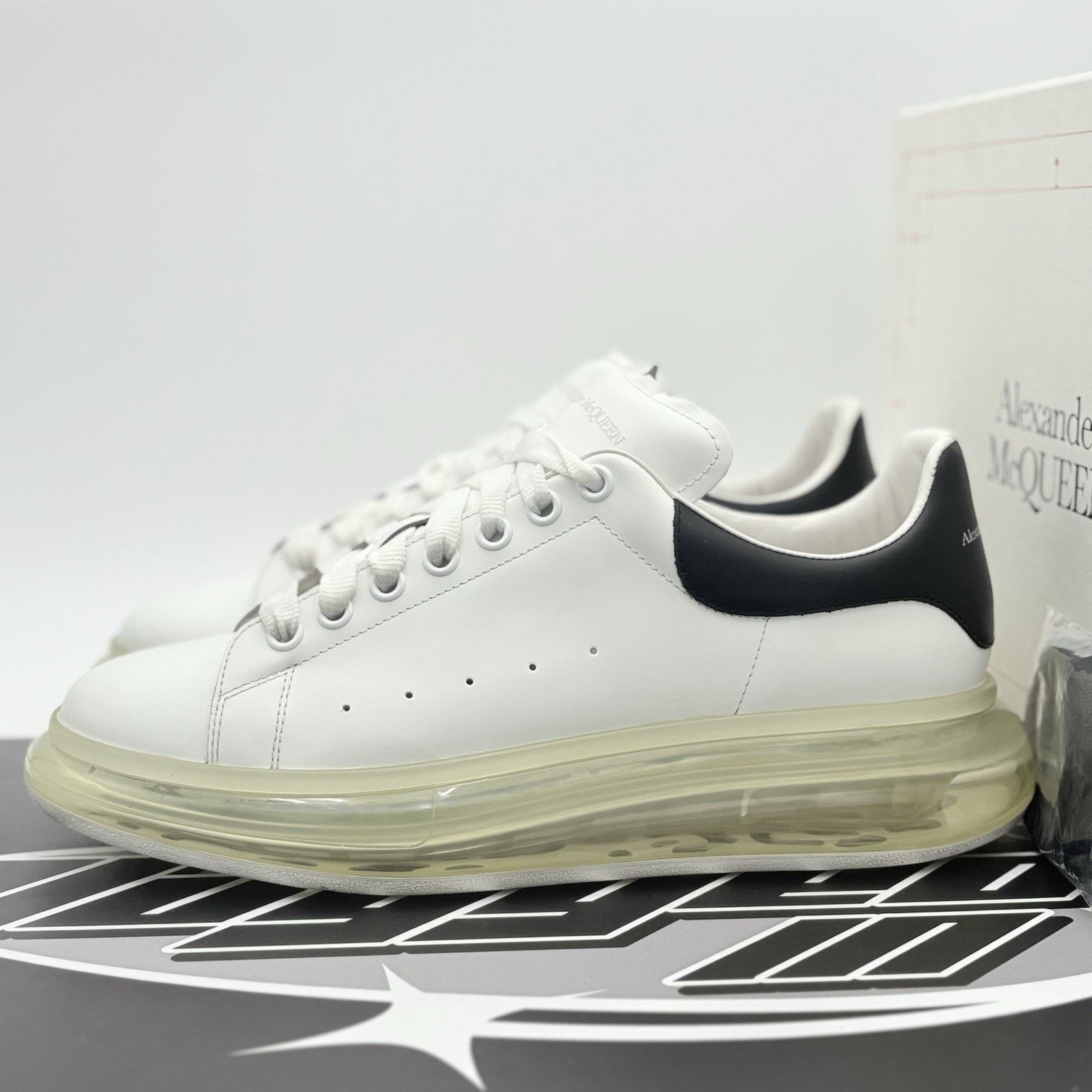 Alexander McQueen Alexander McQueen ' White Black ' | GOOD CONDITION! Size US 12 / EU 45 - 1 Thumbnail