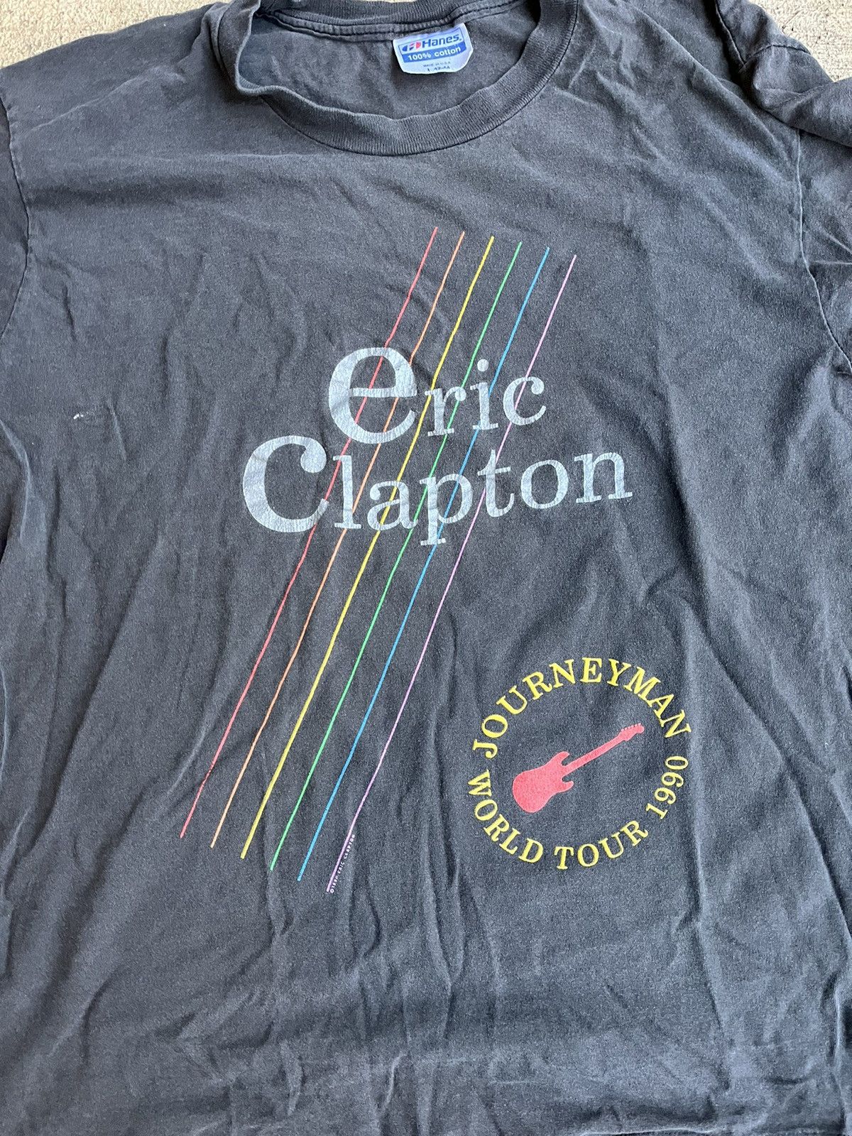 Band Tees × Vintage Vintage 1990 Eric Clapton tour tee Size US L / EU 52-54 / 3 - 4 Thumbnail