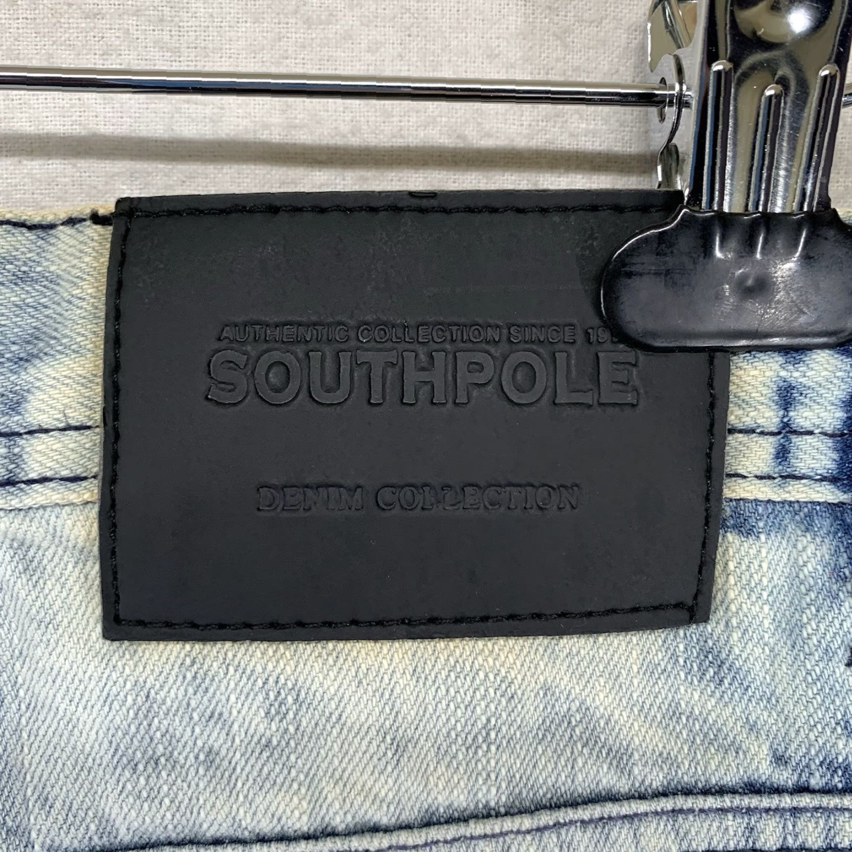Southpole Southpole Jeans Men's 32x32 Blue Stretch Bleach Acid Stone Wash Straight Leg Size US 32 / EU 48 - 3 Thumbnail