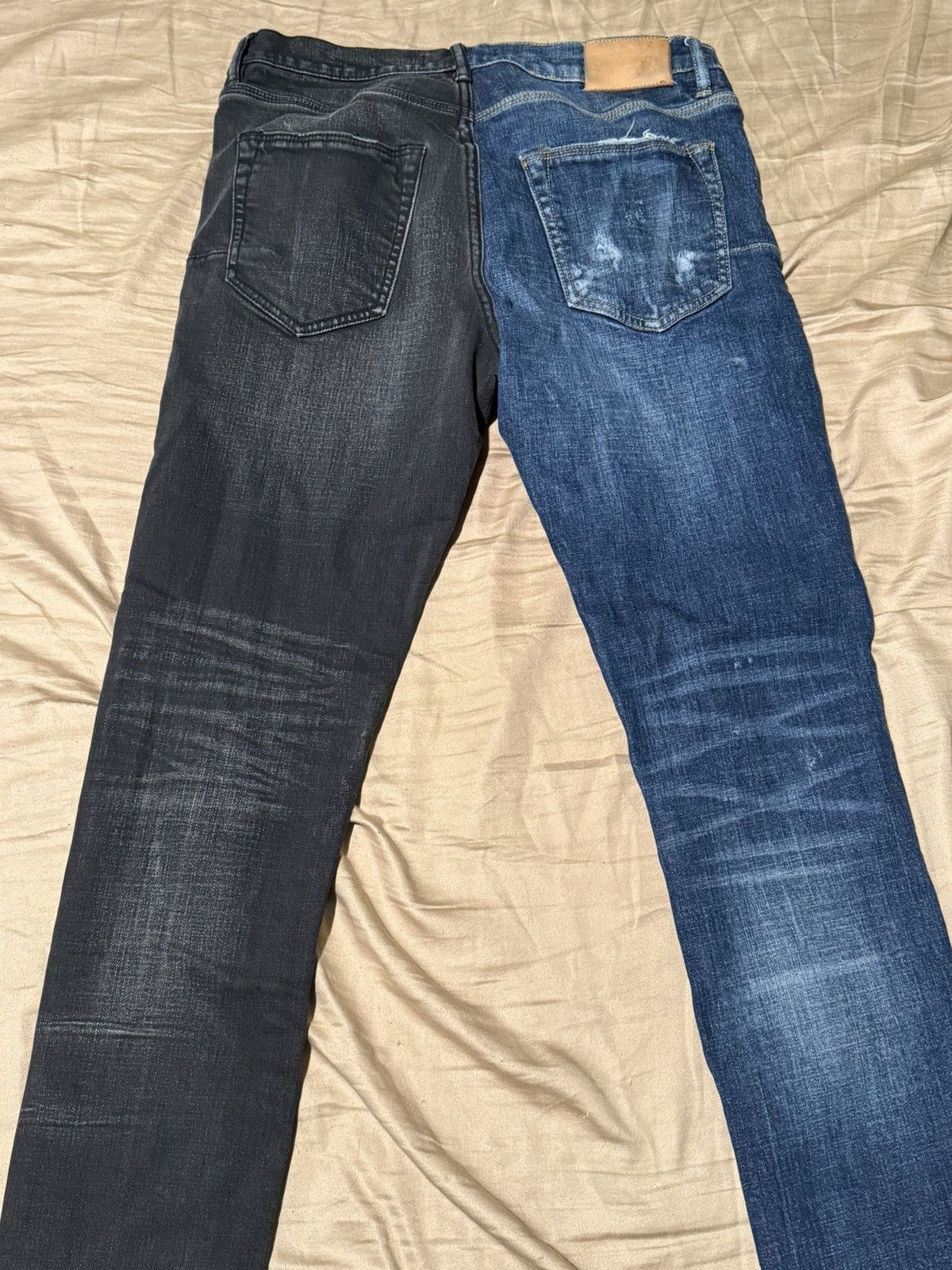 Purple Brand Half black half blue denim Purple Jeans Size 30 Size US 30 / EU 46 - 2 Thumbnail
