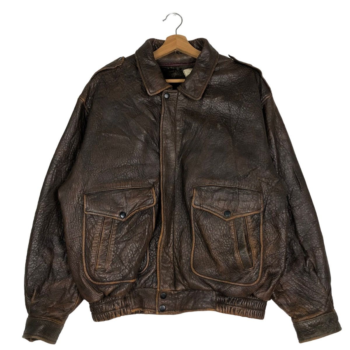 Genuine Leather 🔥VINTAGE FLY LEATHER JACKET YARD SELECTION ISSEY MIYAKE Size US M / EU 48-50 / 2 - 1 Thumbnail