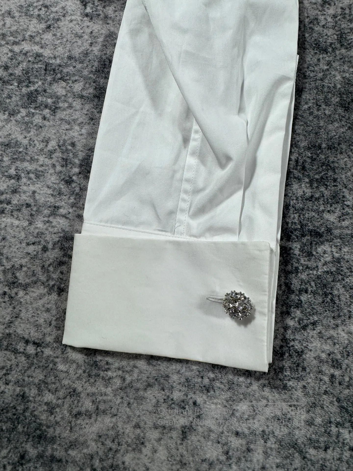 Miu Miu Miu Miu White Crystal Button Shirt| Size S / US 4 / IT 40 - 6 Thumbnail
