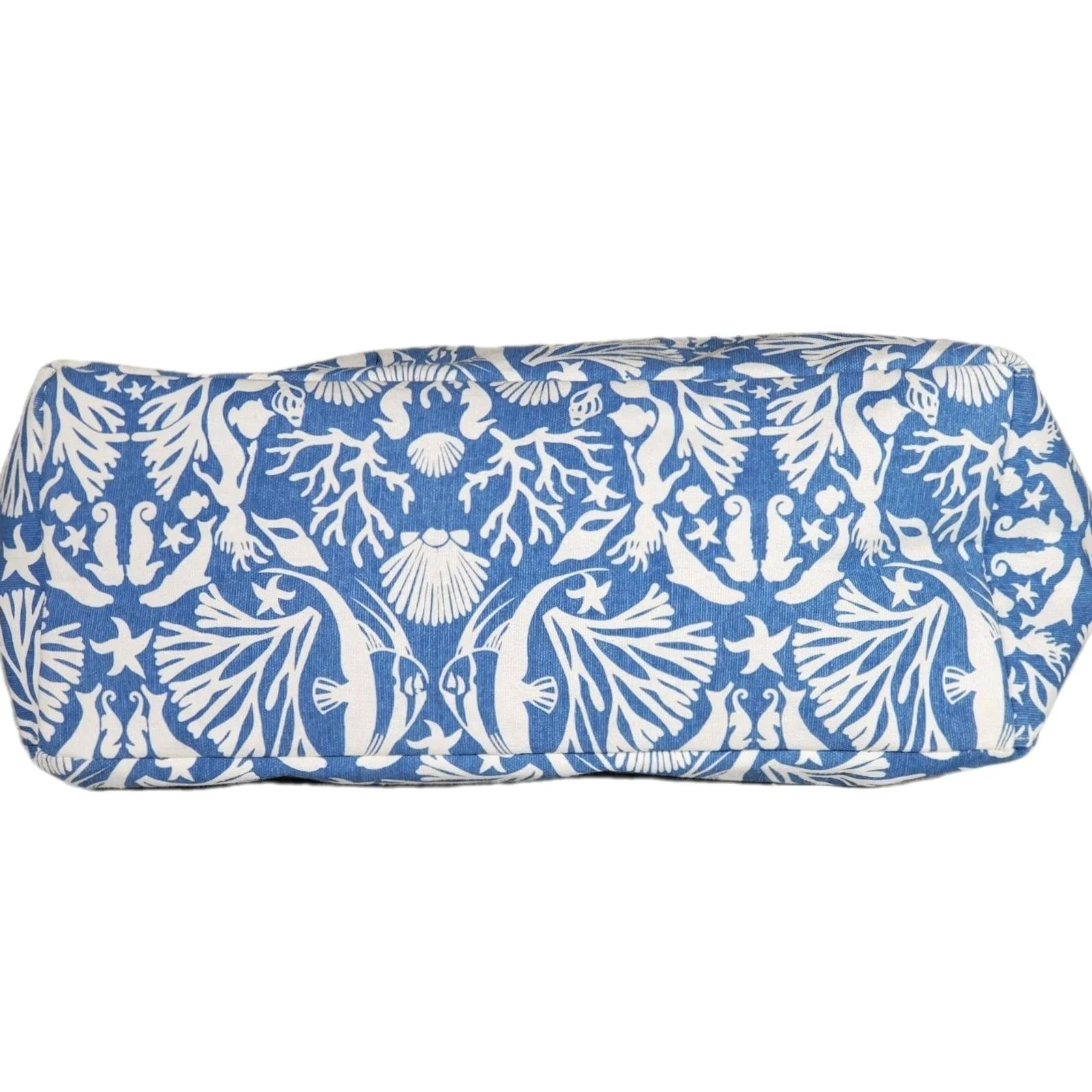 Vintage rockflowerpaper Underwater Sea Carryall Tote Bag Blue White Large Size ONE SIZE - 6 Thumbnail