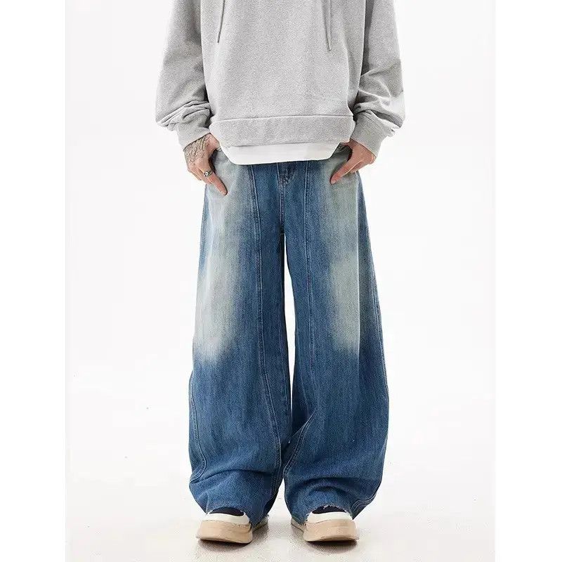 Japanese Brand Retro loose wide leg patchwork jeans Size US 32 / EU 48 - 2 Thumbnail