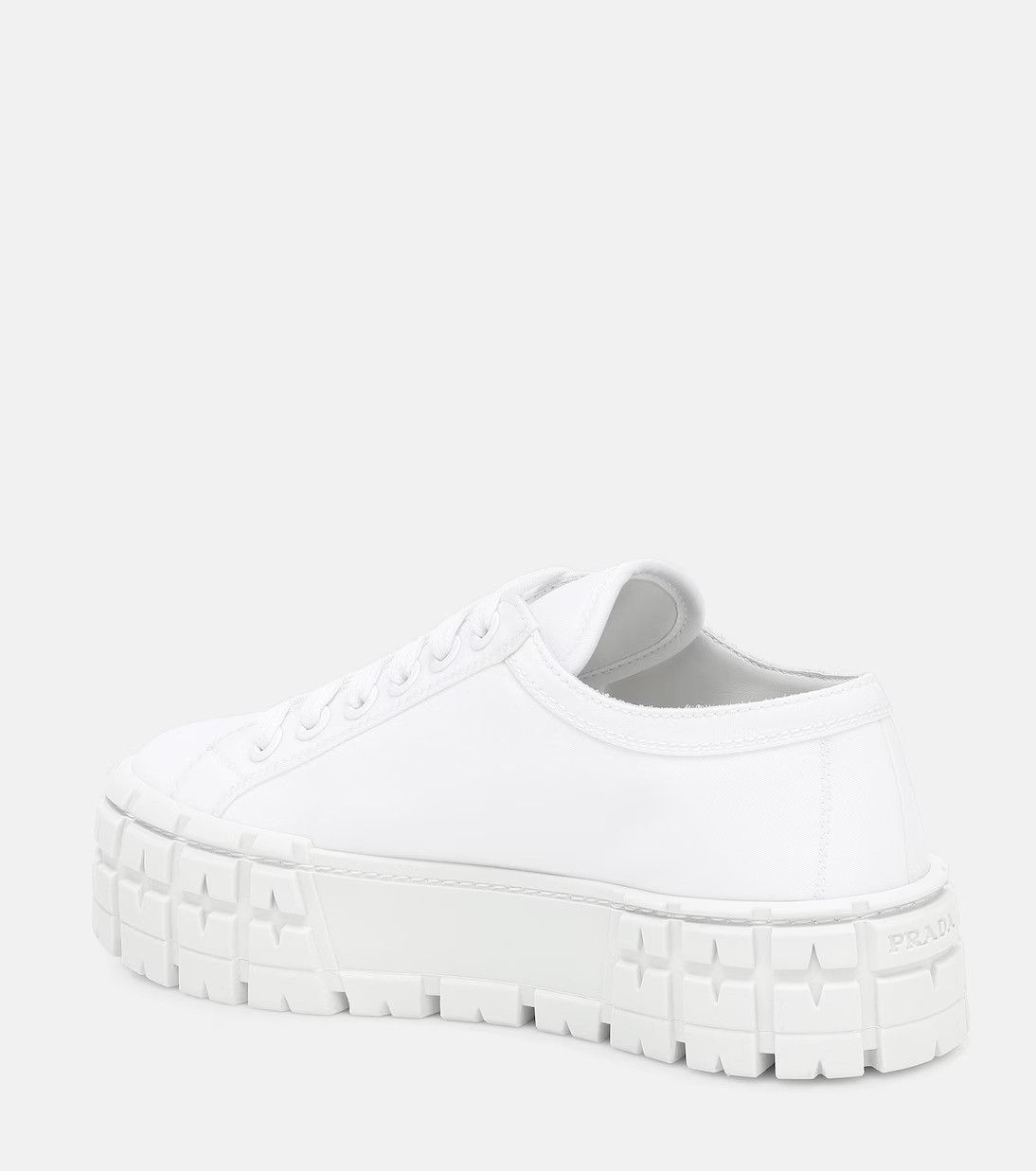 Prada o1B3y1r0526 Wheel Gabardine Sneakers in White Size US 6 / IT 36 - 4 Thumbnail
