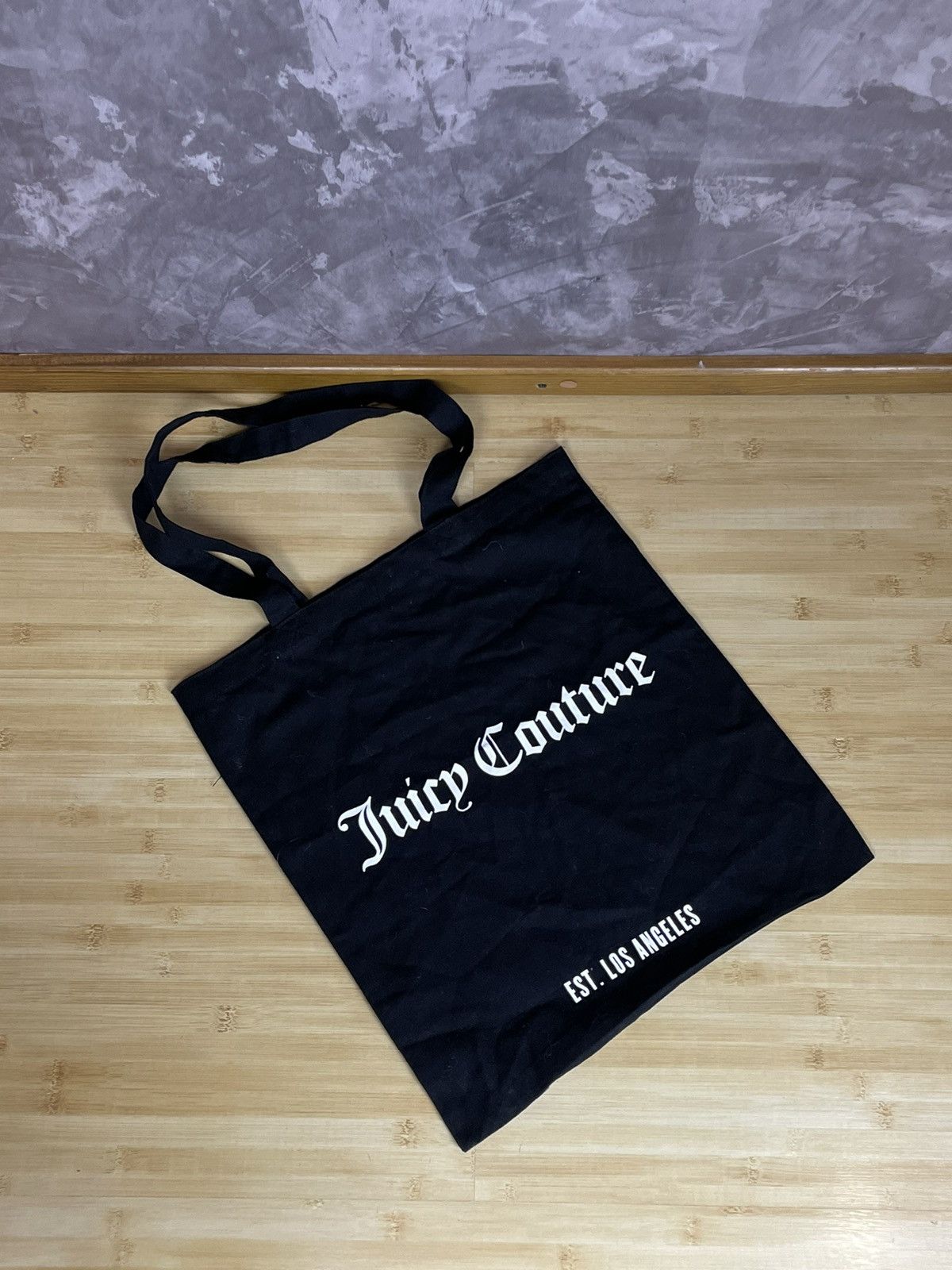 Juicy Couture × Vintage JUICY COUTURE Y2K BLACK/WHITE RARE GLAMOUR SHOPPER BAG Size ONE SIZE - 1 Thumbnail