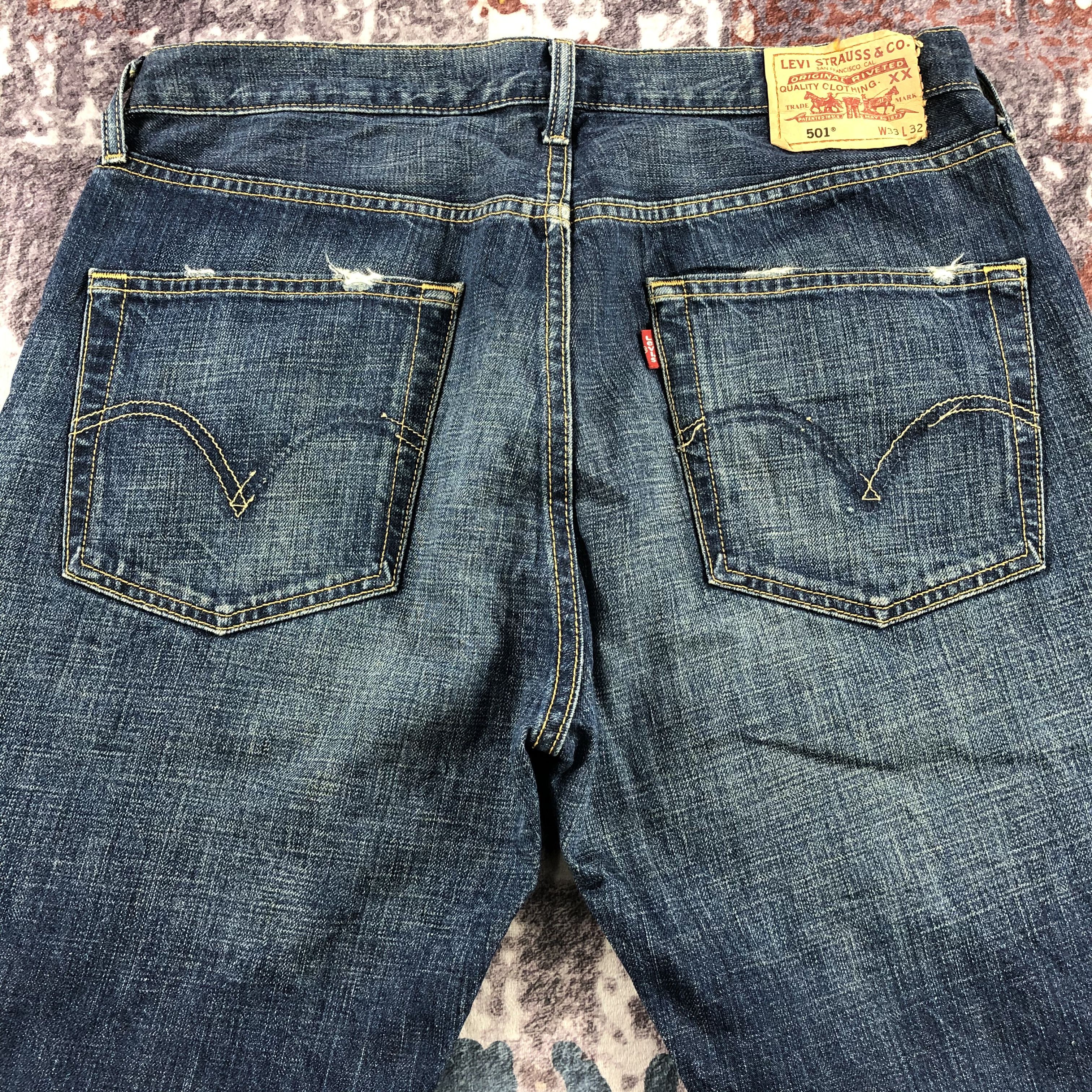Levi's Vintage 90s Blue Wash Levis 501 Jeans-JM2831 Size US 34 / EU 50 - 5 Thumbnail
