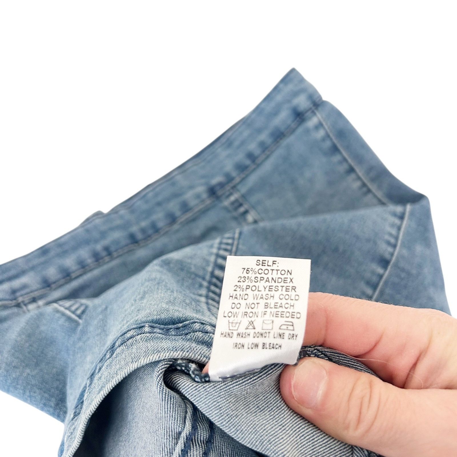 Other Blue Blush Denim Mini Skirt Button Front Sz S Size 27" / US 4 / IT 40 - 3 Thumbnail