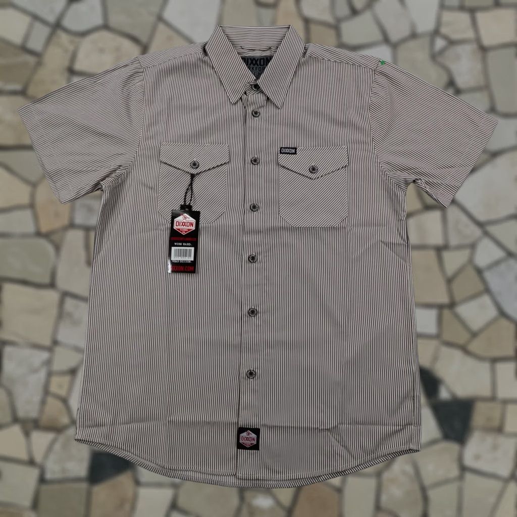 Vintage Dixxon Shirt Men Medium Brown Stripes Button Up Form Function Work NEW Size US M / EU 48-50 / 2 - 1 Thumbnail