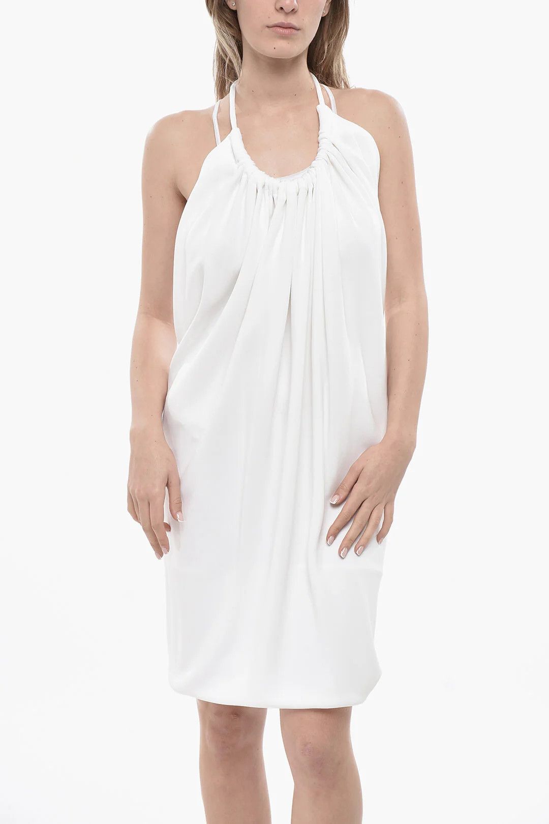 Max Mara og1mm0426 Backless Dress in White Size M / US 6-8 / IT 42-44 - 4 Thumbnail