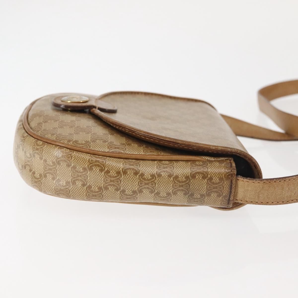 Celine CELINE Macadam Canvas Shoulder Bag Pvc Beige Gold Size ONE SIZE - 4 Thumbnail