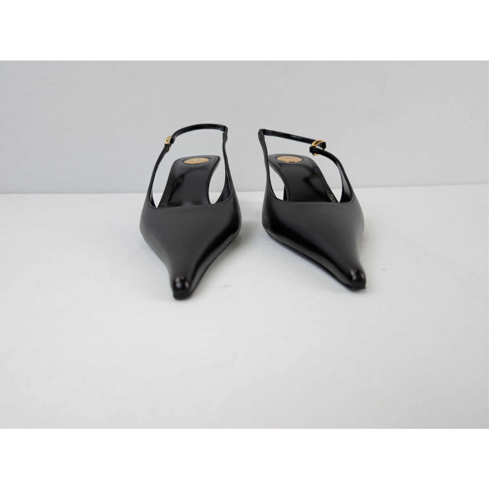 Saint Laurent Paris o1rshd1 Vendome 50 leather slingback pumps Sandal in black Size US 9.5 / IT 39.5 - 9 Thumbnail