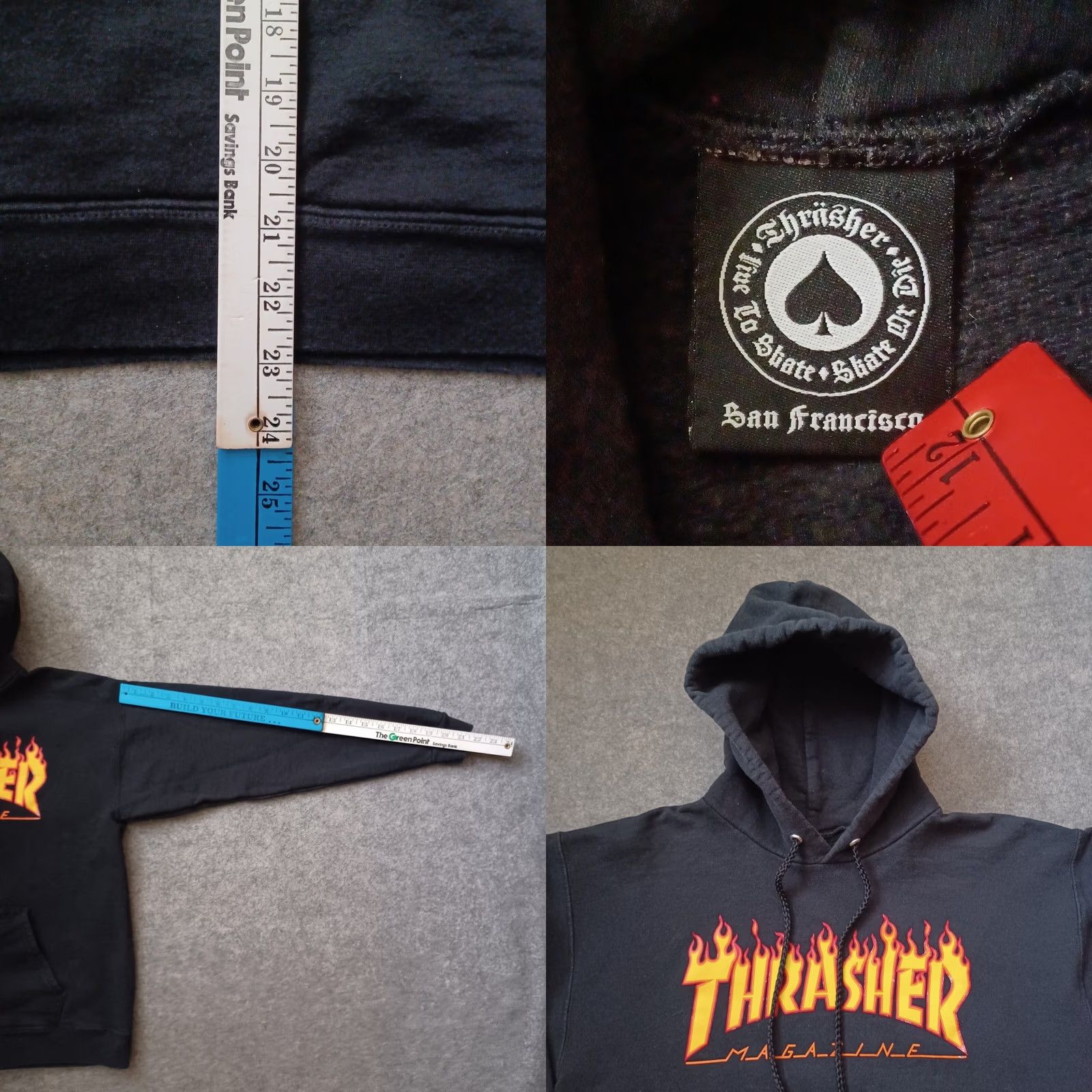 Thrasher Thrasher Womens Hoodie Small Black Sweatshirt Fire Logo Skateboarding Pullover Hooded Pocket Size S / US 4 / IT 40 - 8 Thumbnail