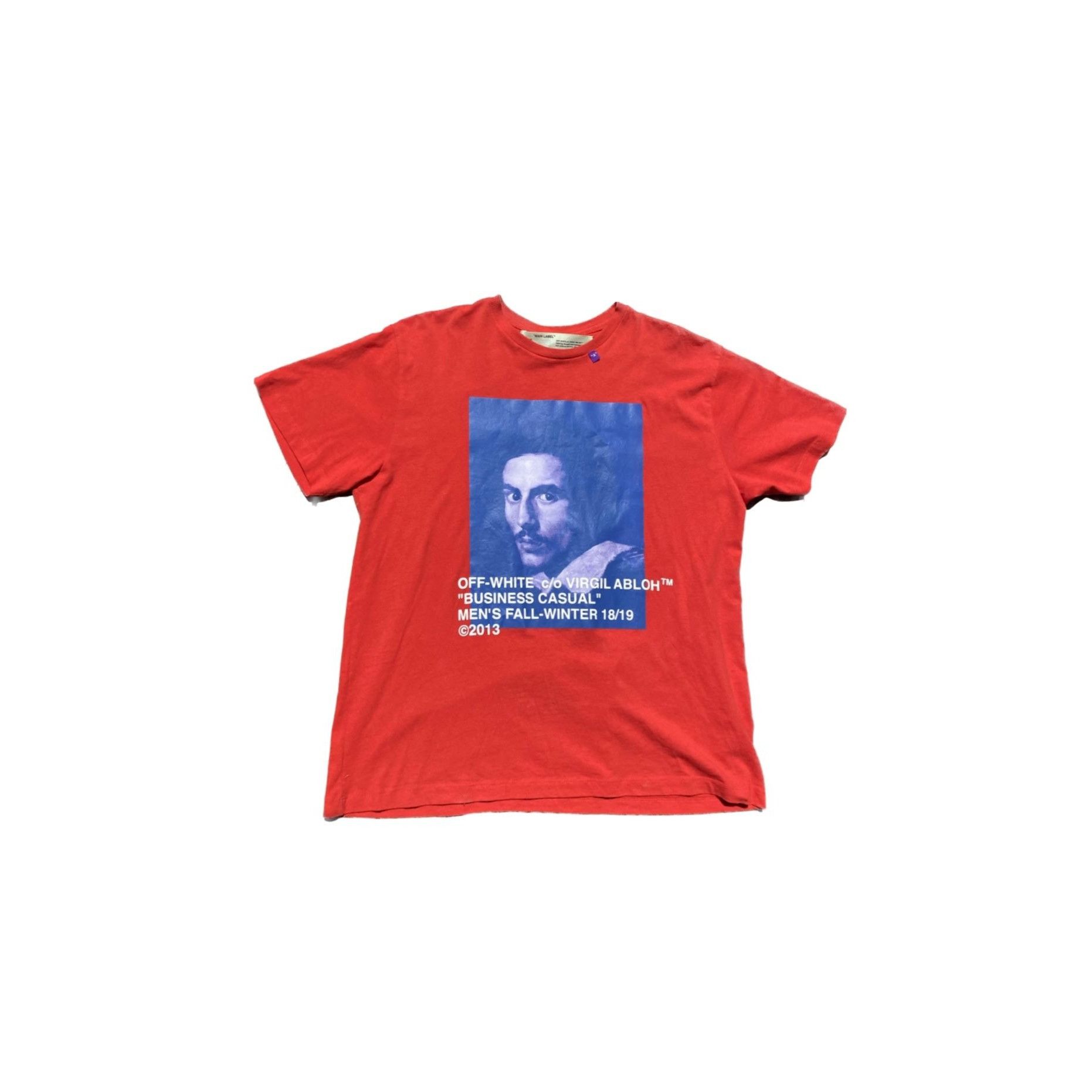 image of Off White Off-White Business Casual Bernini Tee - Men's Large in Red (Size XS)