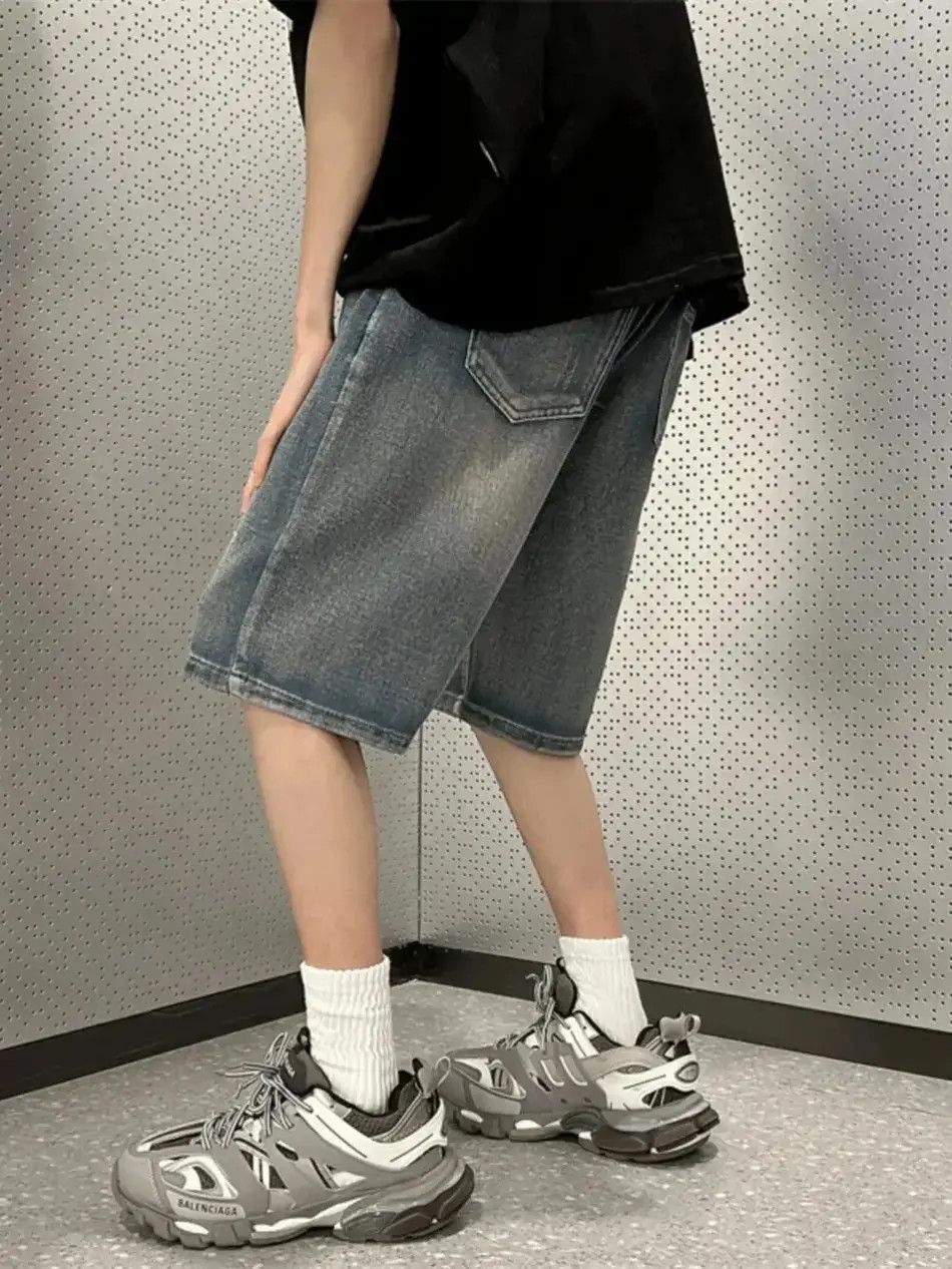 Japanese Brand Retro straight leg loose denim shorts Size US 32 / EU 48 - 3 Thumbnail