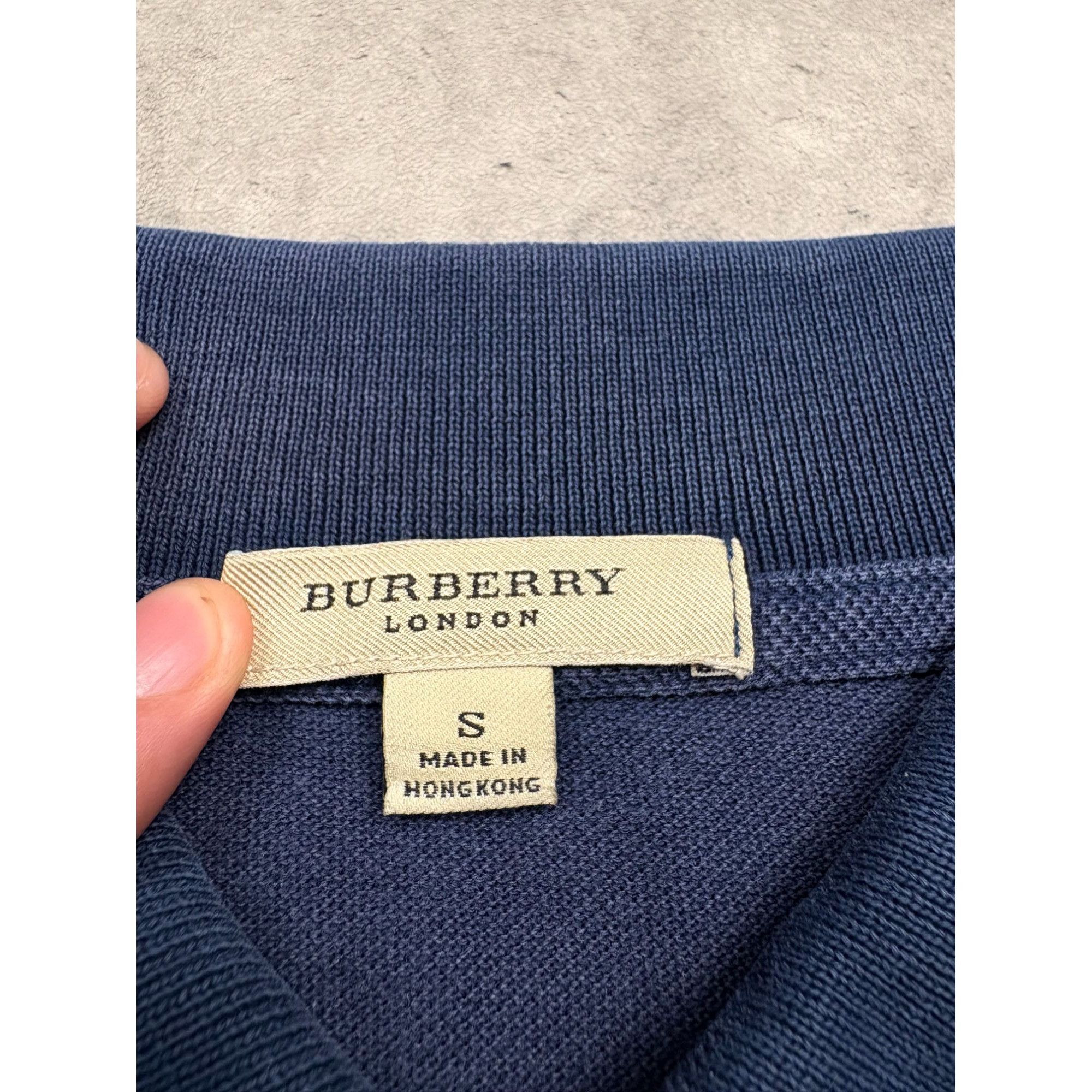 Burberry Burberry London Navy Blue Polo Shirt With Embroidered Knight Size US S / EU 44-46 / 1 - 4 Thumbnail