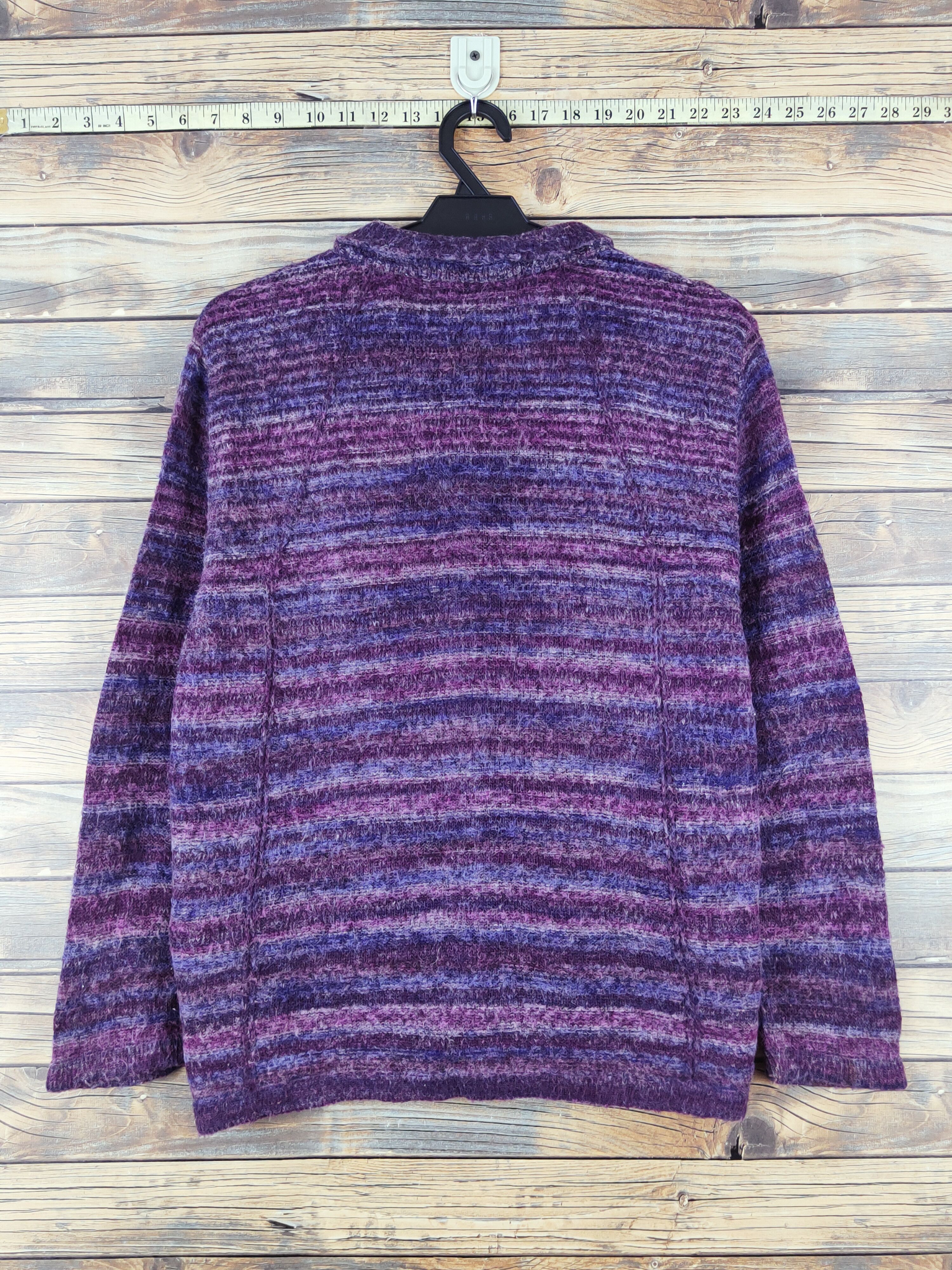 Japanese Brand Japanese Brand Dark Purple Knitwear Cardigan #W993 Size M / US 6-8 / IT 42-44 - 7 Thumbnail
