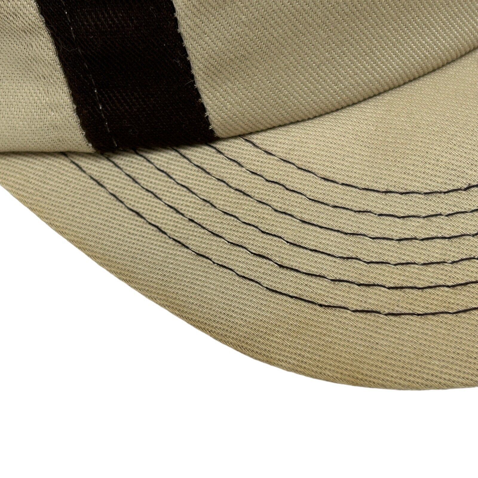 Vintage Vintage 80s Chevron Ortho Hat Baseball Cap USA Made Beige Size ONE SIZE - 5 Thumbnail