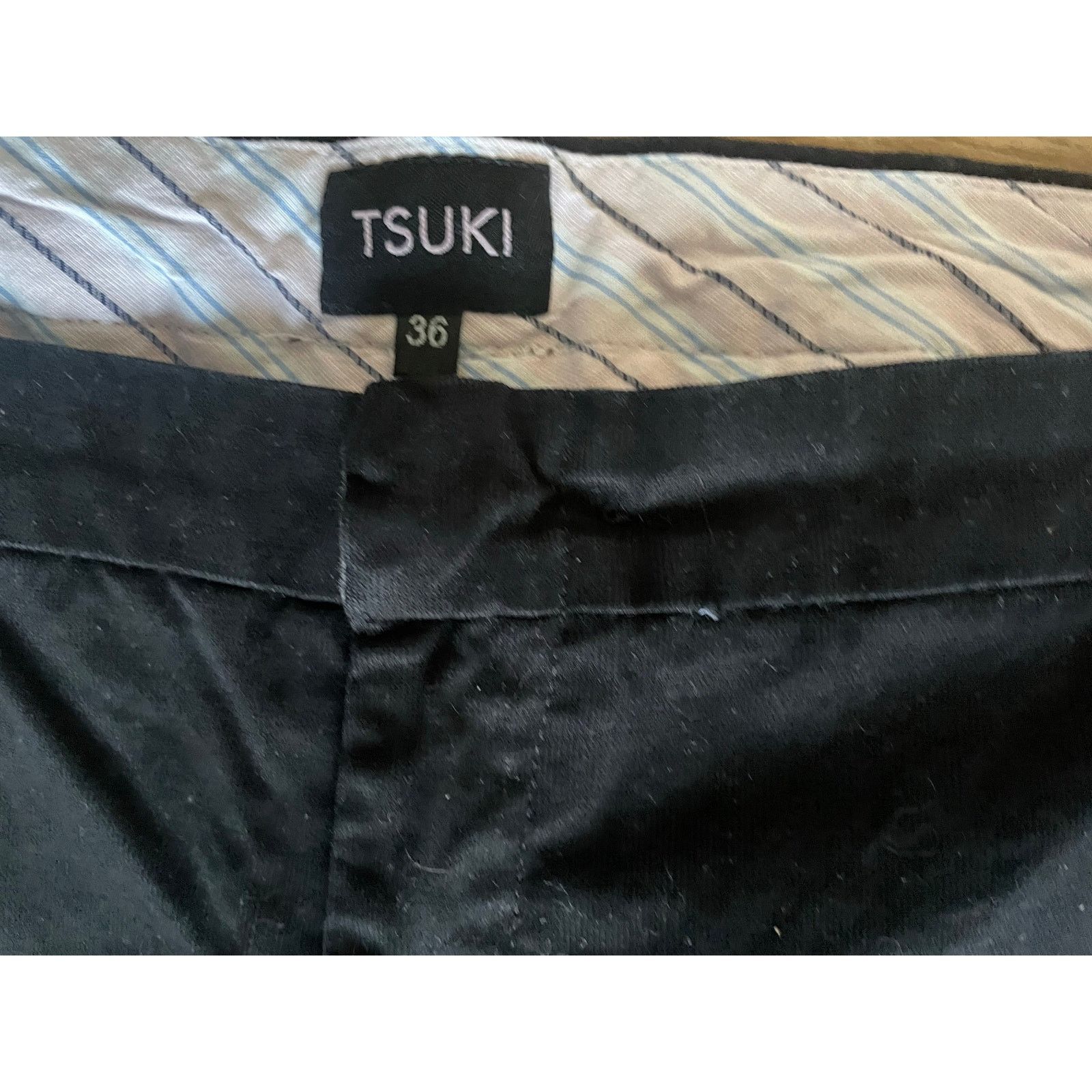 TSUKI TSUKI Black Cotton Twill Men's Straight Leg Pants SIze 36 Size US 36 / EU 52 - 4 Thumbnail