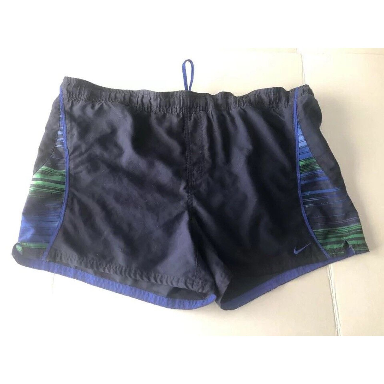 Nike Nike Swim Trunks XL Mens Blue Drawstring Short Stripe Navy Size US 36 / EU 52 - 1 Thumbnail