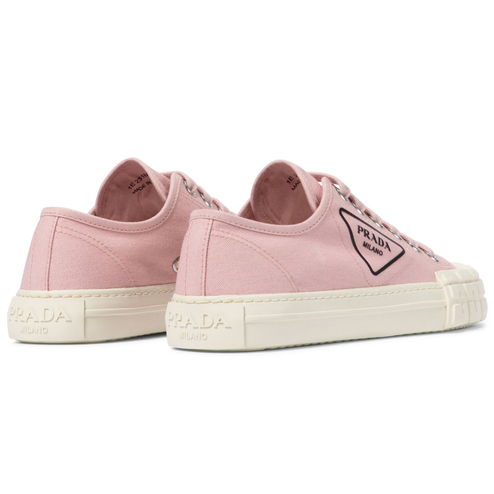 Prada Prada Wheel Pesco Pink Logo Lace Up Tie Flat Low Top Sneaker Size US 7 / IT 37 - 10 Thumbnail