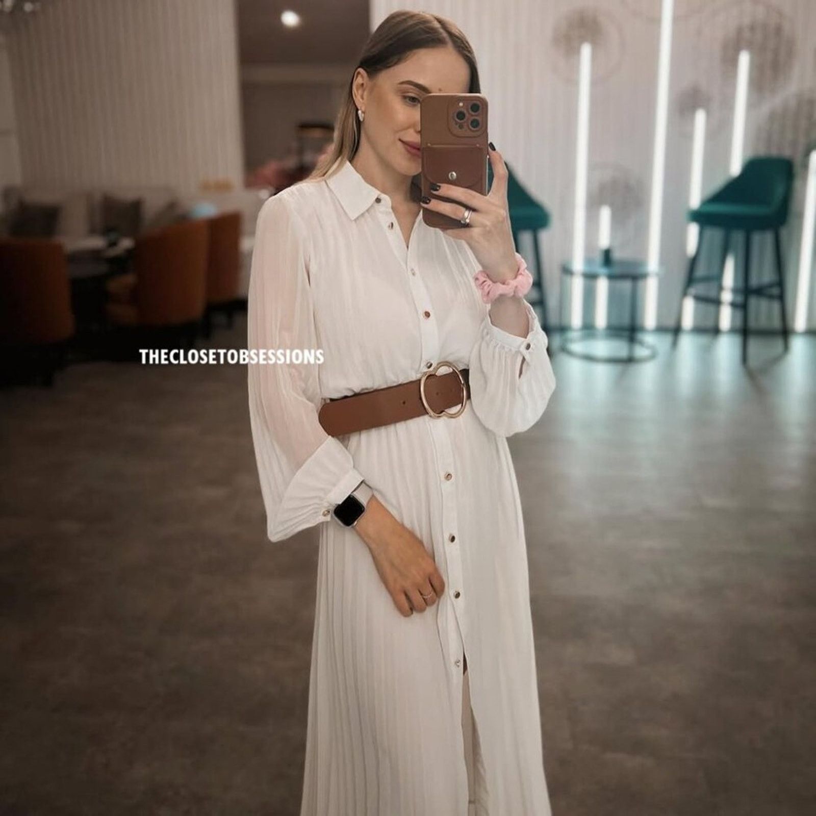 Zara ZARA Pleated Midi Dress Size L / US 10 / IT 46 - 10 Thumbnail