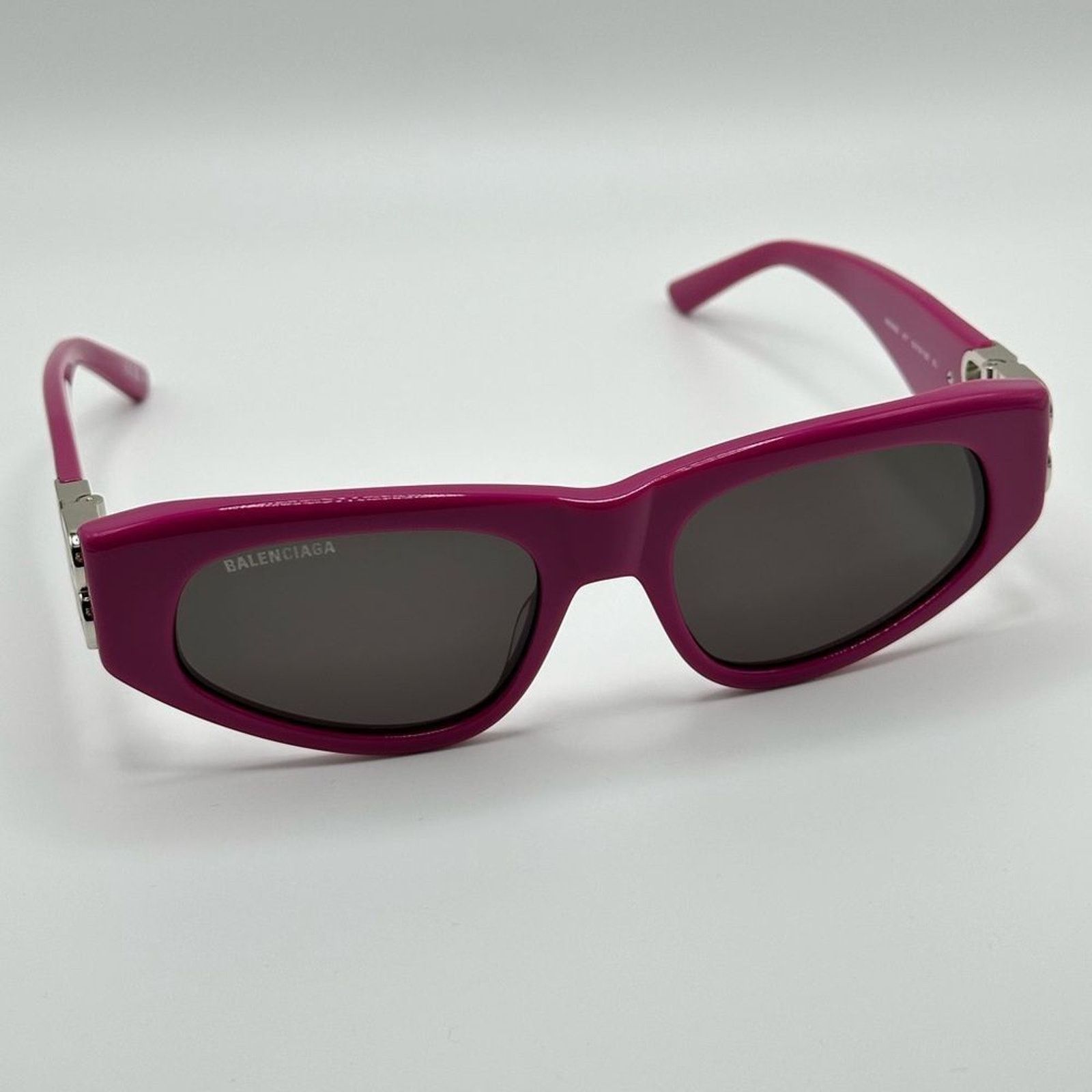 Balenciaga NEW BALENCIAGA BB0095S 017 Fuchsia/Silver/Grey Sunglasses Size ONE SIZE - 3 Thumbnail