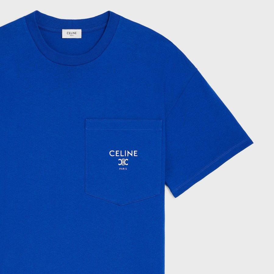 Celine o1d2blof0226 Cotton Jersey T-Shirt in Royal Blue Size US S / EU 44-46 / 1 - 2 Thumbnail