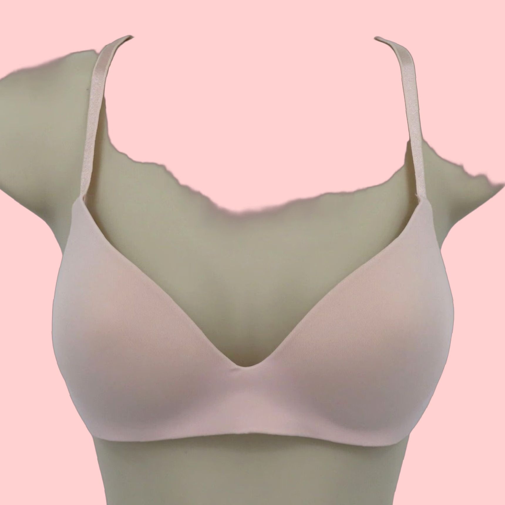 Victorias Secret Victoria's Secret Wireless T-Shirt Bra 32B Pink Lined Lace Women