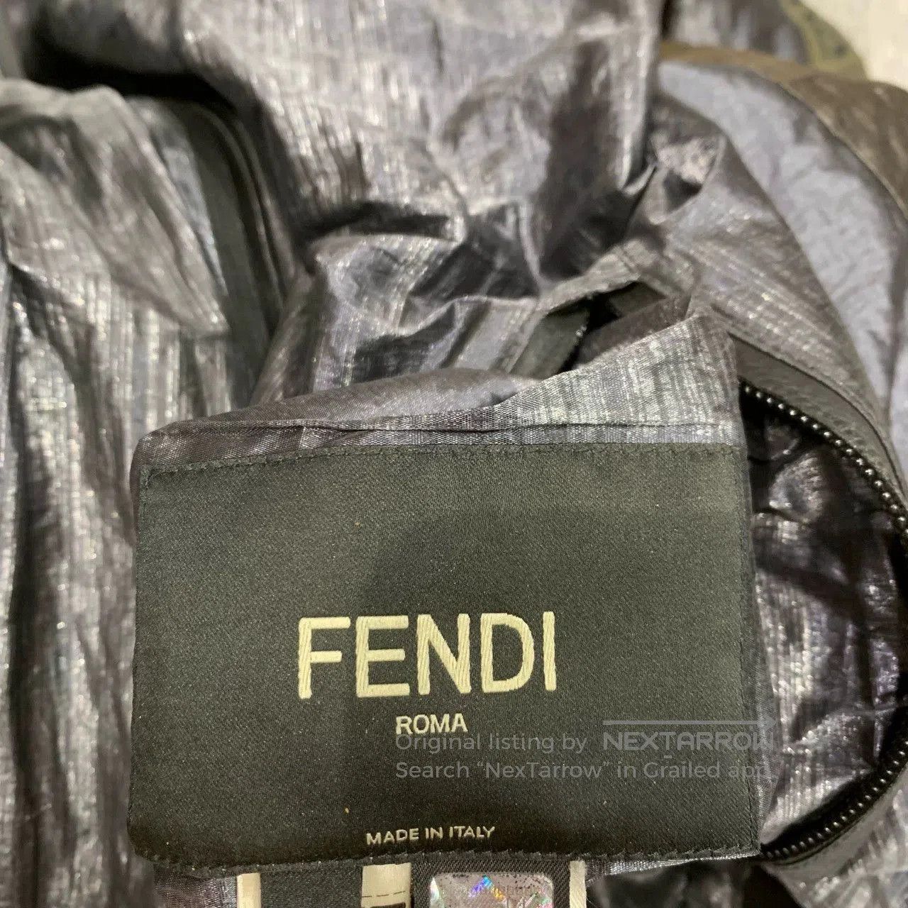 Fendi fendi metallic nylon logo jacket size 5. Size US L / EU 52-54 / 3 - 4 Thumbnail