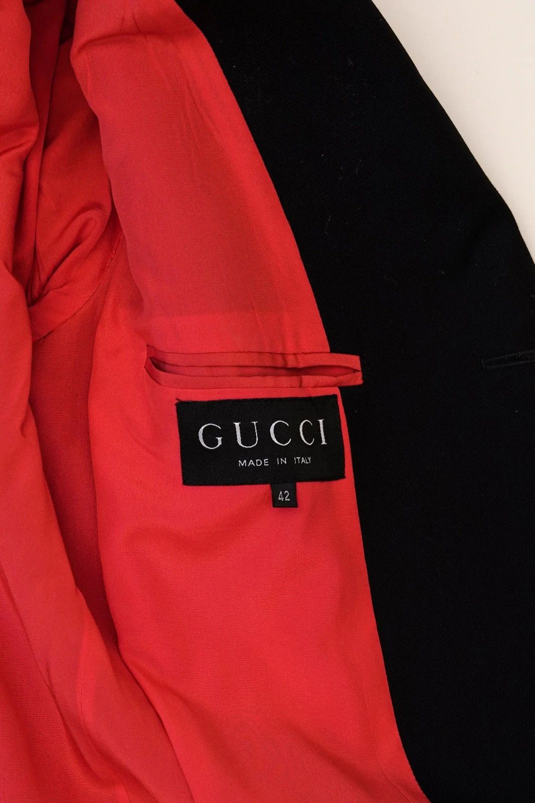 Gucci Gucci by Tom Ford Runway 'G' Buckle Black Red Lined Coat Size M / US 6-8 / IT 42-44 - 6 Thumbnail