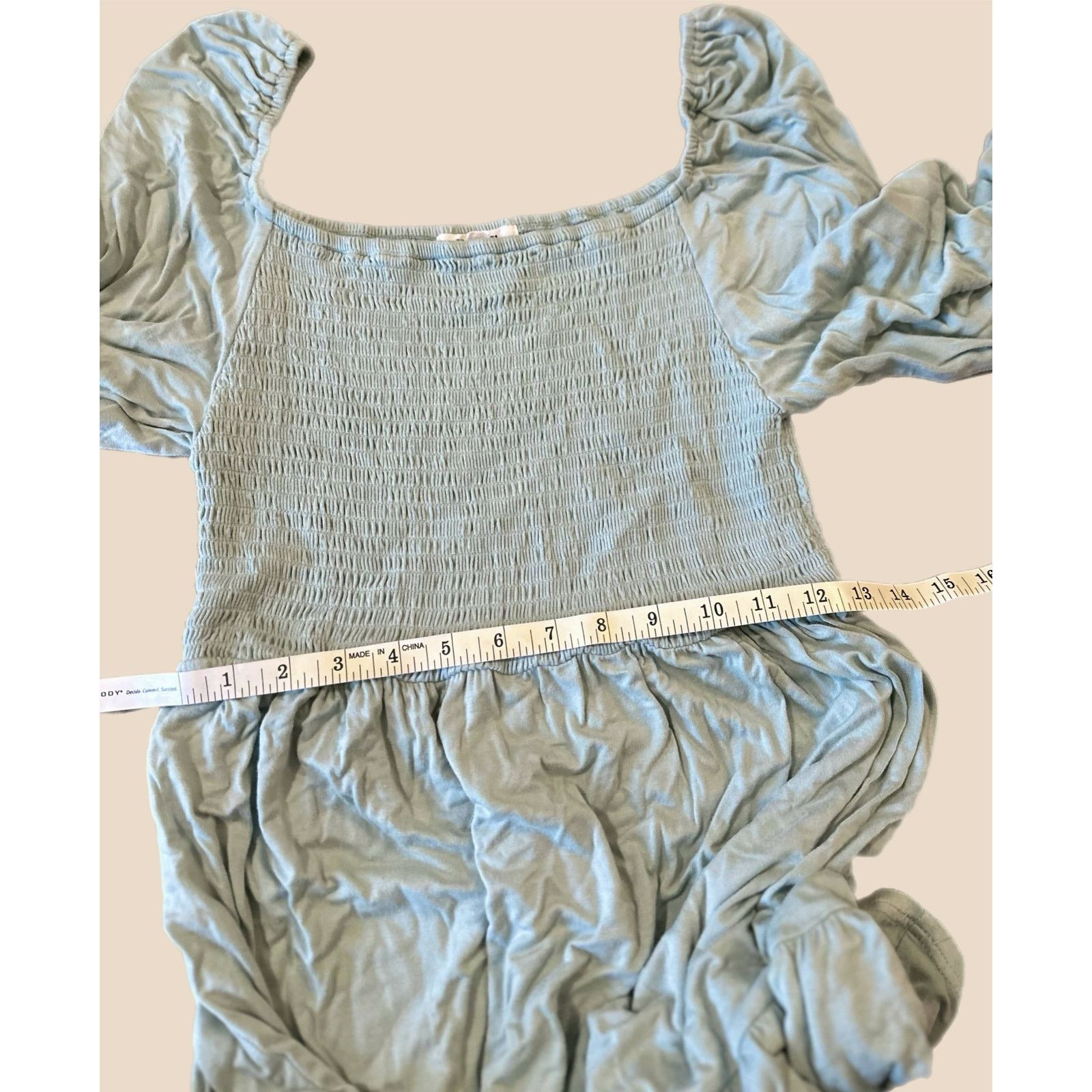 BB Dakota BB Dakota Let's Go Smocked Bodice Long Sleeve Minidress Size M / US 6-8 / IT 42-44 - 7 Thumbnail