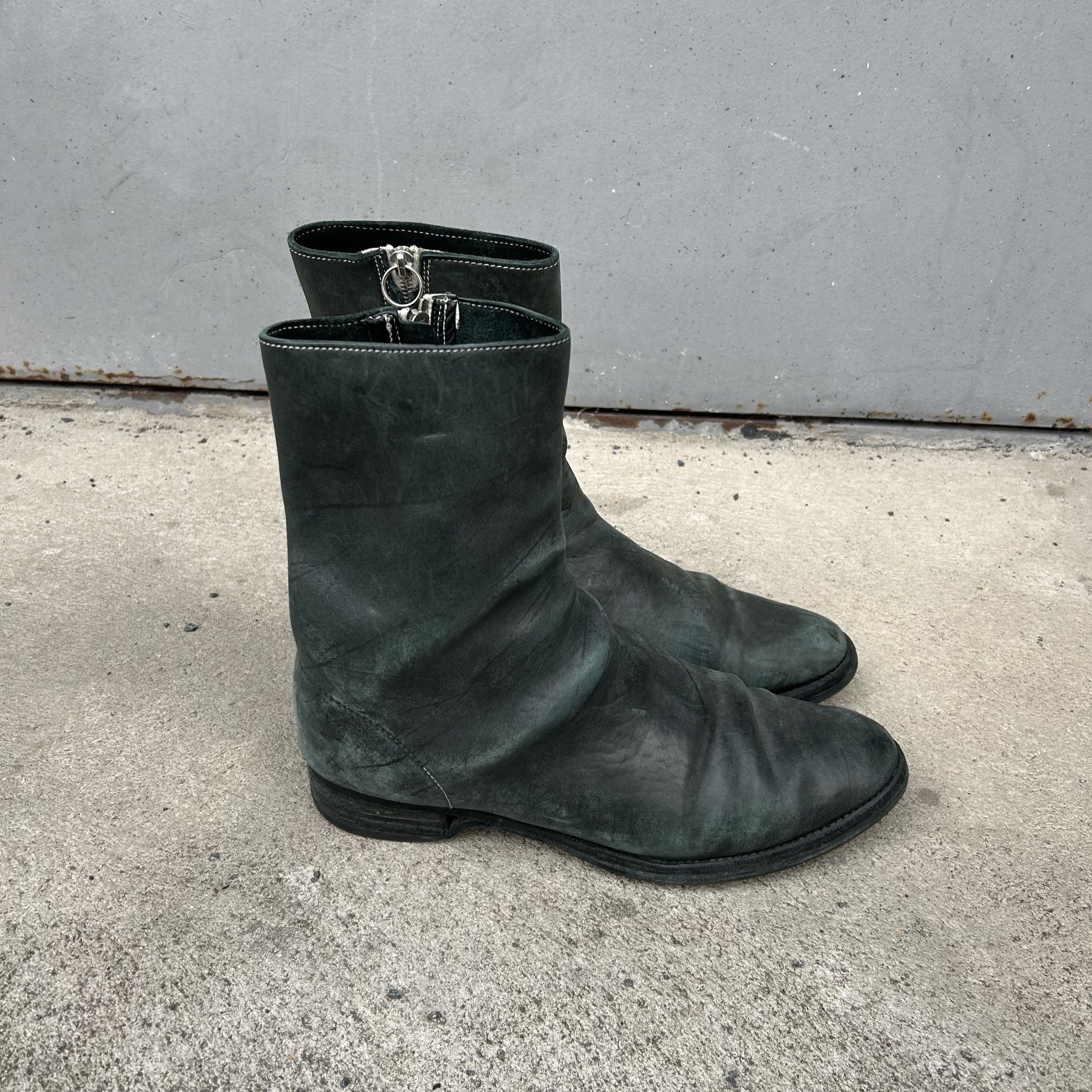 Carol Christian Poell CCP Carol Christian Poell Green Side-Zip No-Seam Boots Size US 11 / EU 44 - 2 Thumbnail
