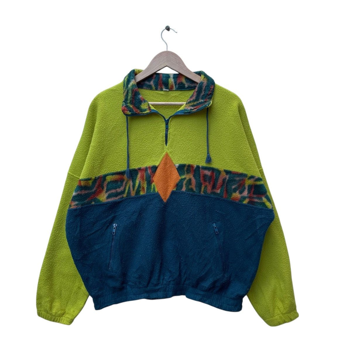 Japanese Brand × Vintage Vintage Japanese Brand Fleece Jacket Multi Colour Jacket Size US M / EU 48-50 / 2 - 1 Thumbnail