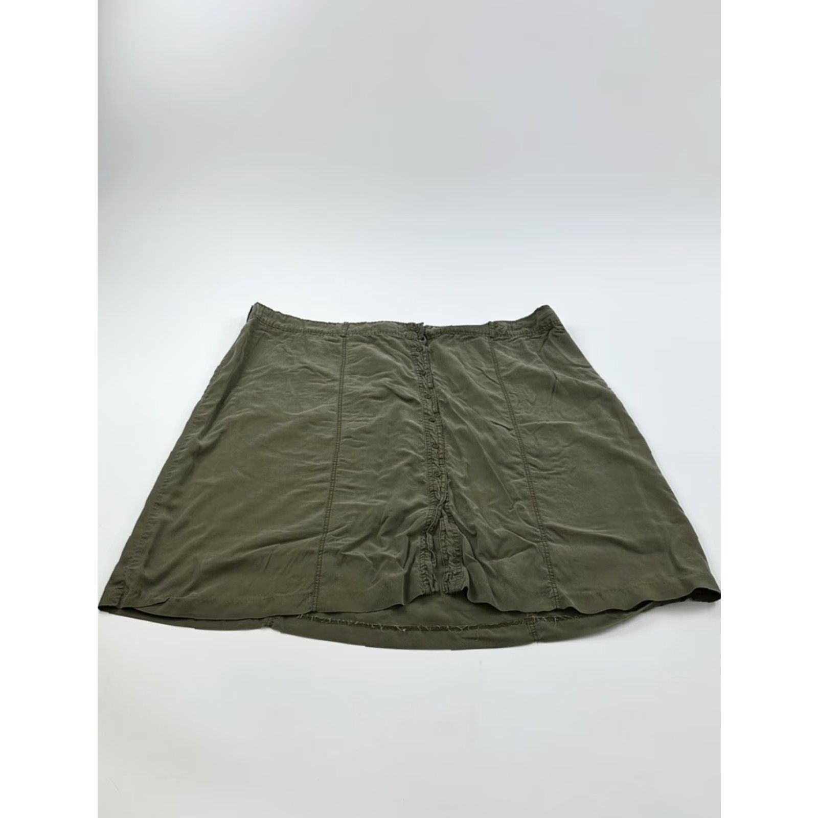 Vintage Lane Bryant Skirt Women’s 26 Plus Green Viscose A-Line Knee Length Womens Size 26" / US 2 / IT 38 - 2 Thumbnail