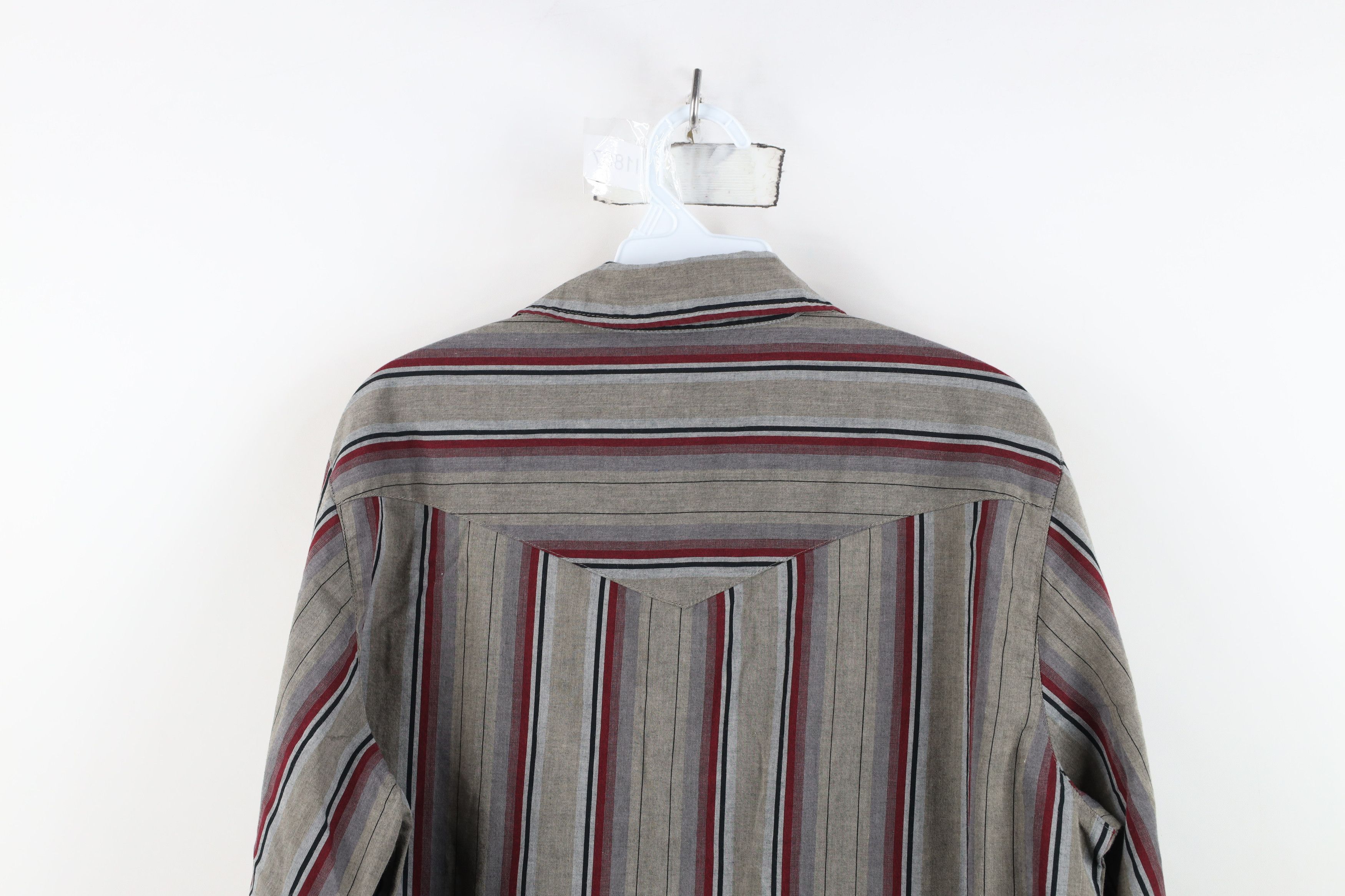 Vintage Vintage 90s Streetwear Western Striped Snap Button Shirt Size US M / EU 48-50 / 2 - 11 Thumbnail