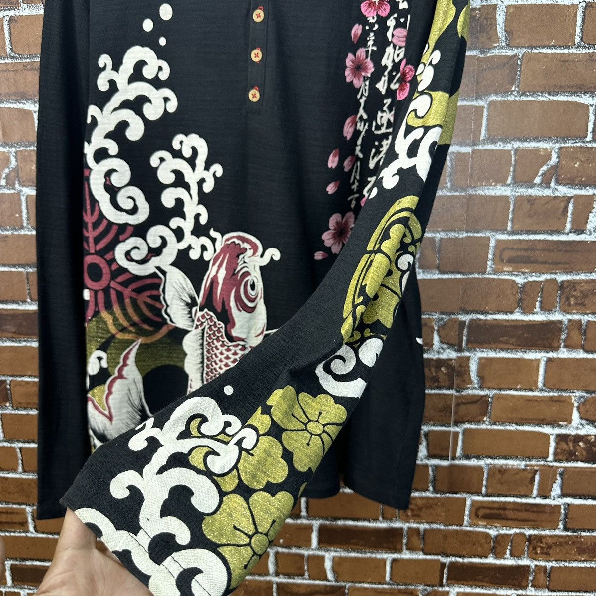 Karakuri Tamashii Vintage Japanese Sukajan Classic Art Koi Fish A844 Size US L / EU 52-54 / 3 - 5 Thumbnail