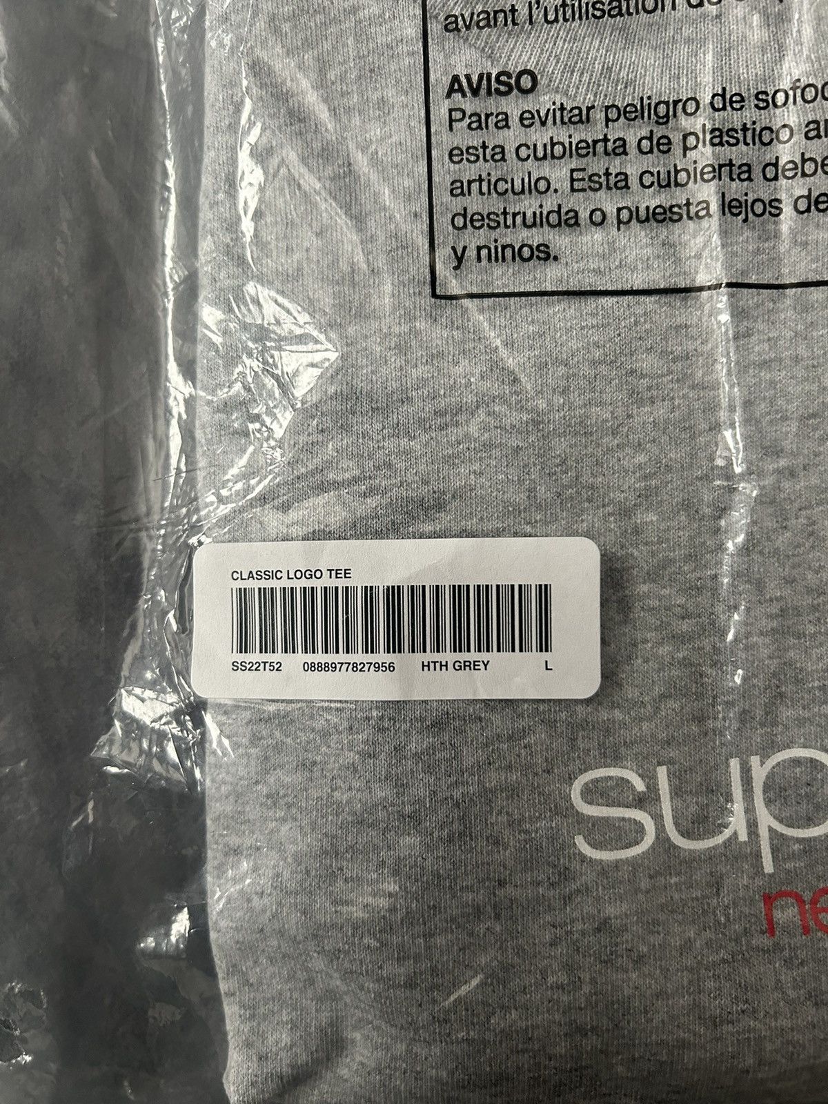 Supreme Supreme Classic Logo Tee Heather Grey Large SS22 Size US L / EU 52-54 / 3 - 3 Thumbnail