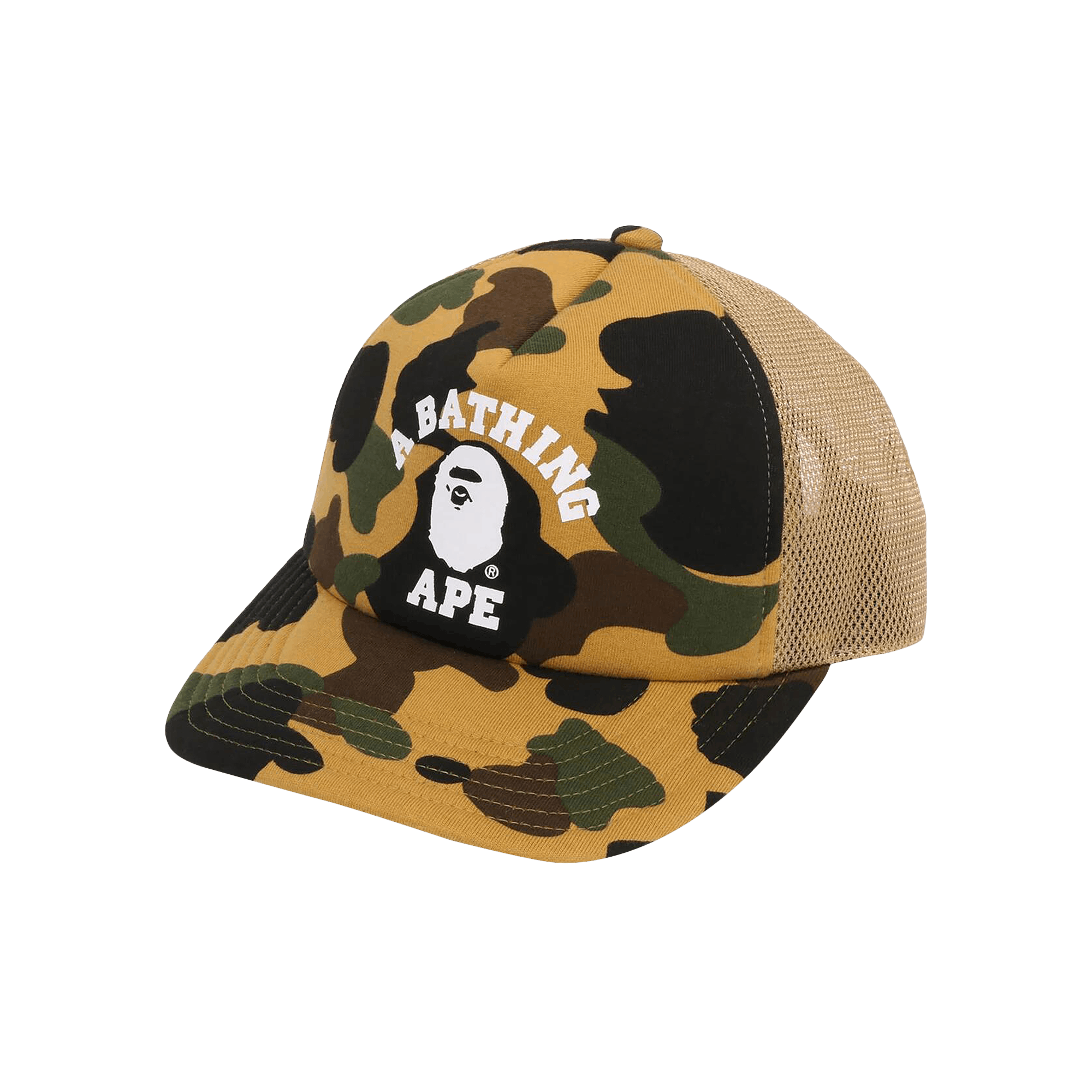 アベイシングエイプ 1ST CAMO SHARK MESH CAP YELLOW BAPE Yellow