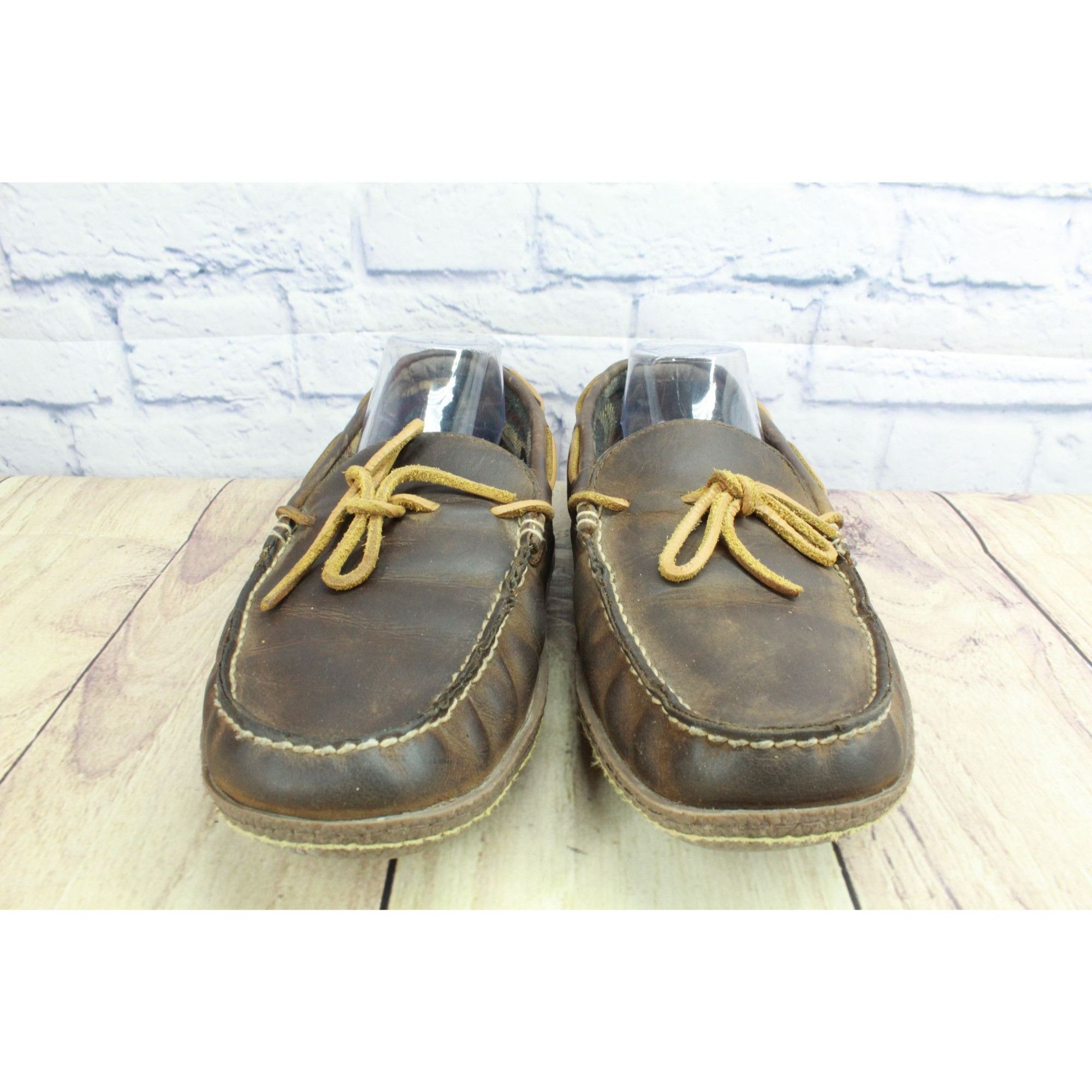 L.L. Bean LL Bean Leather Flannel Lined Slippers Brown Size 11 M Size US 11 / EU 44 - 5 Thumbnail