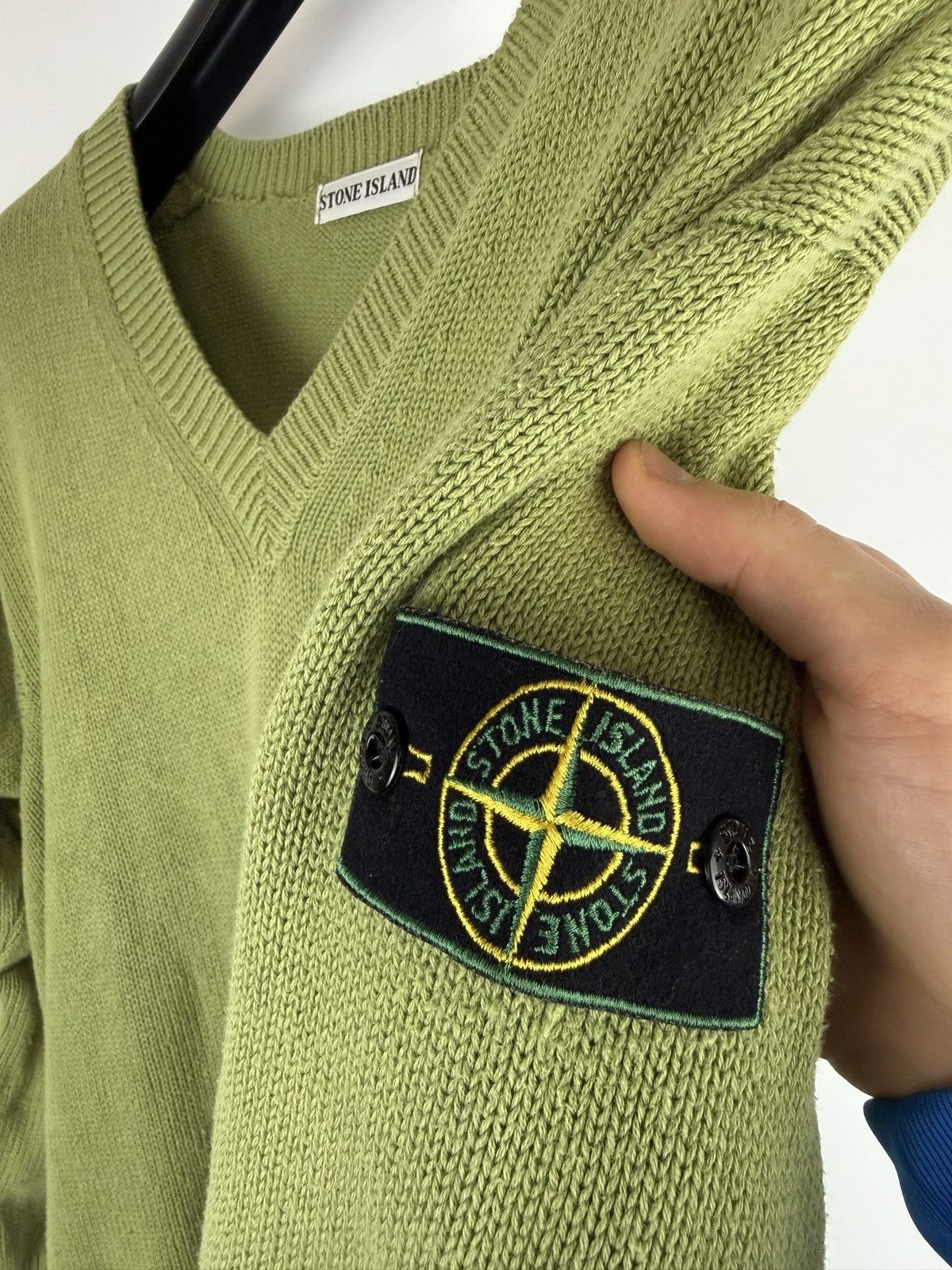 Stone Island Green Stone Island Vintage sweater with green edge badge Size US L / EU 52-54 / 3 - 5 Thumbnail
