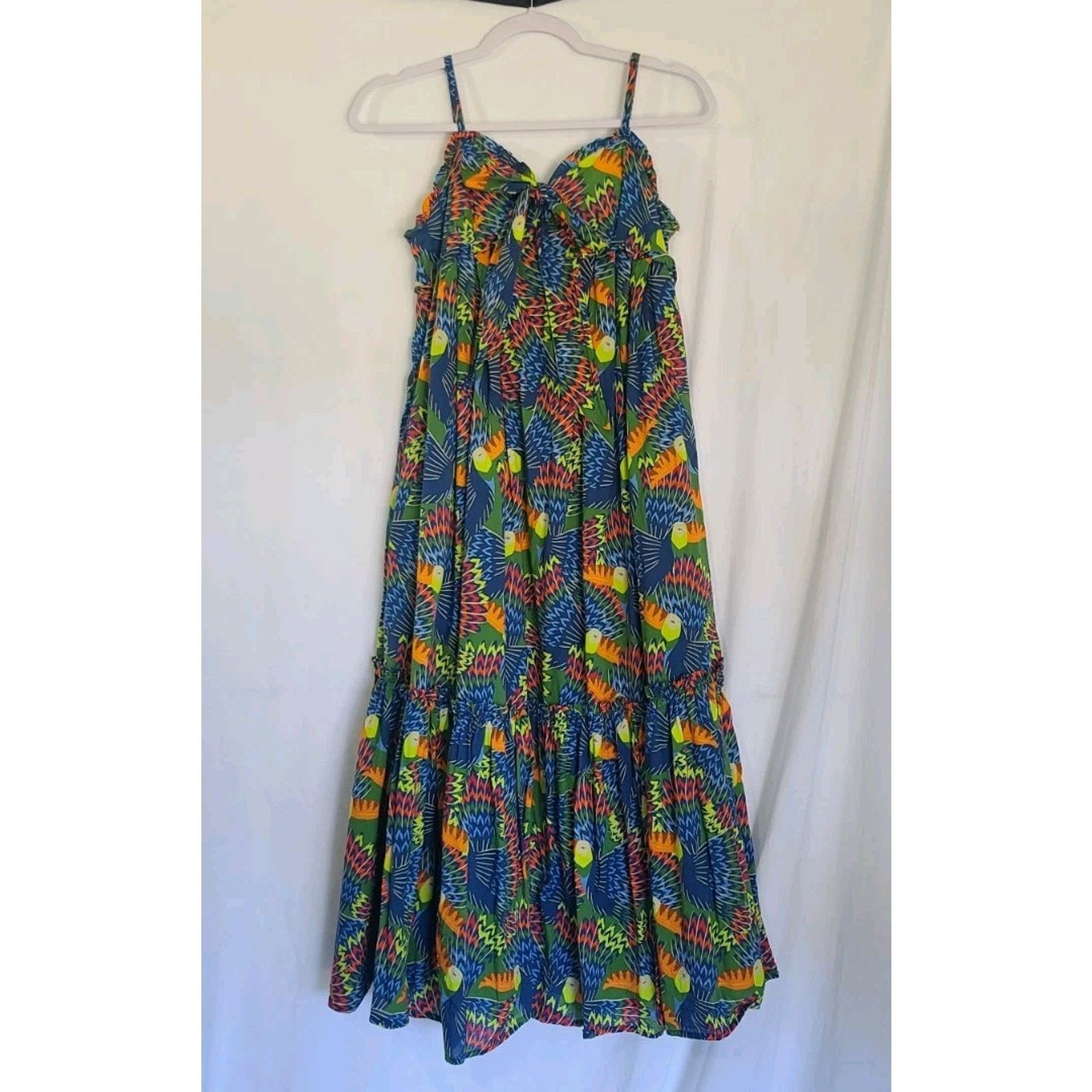 Farm Rio Farm Rio For Anthropologie Multicolor Maxi Dress XXS Size XXS / US 00 / IT 34 - 4 Thumbnail