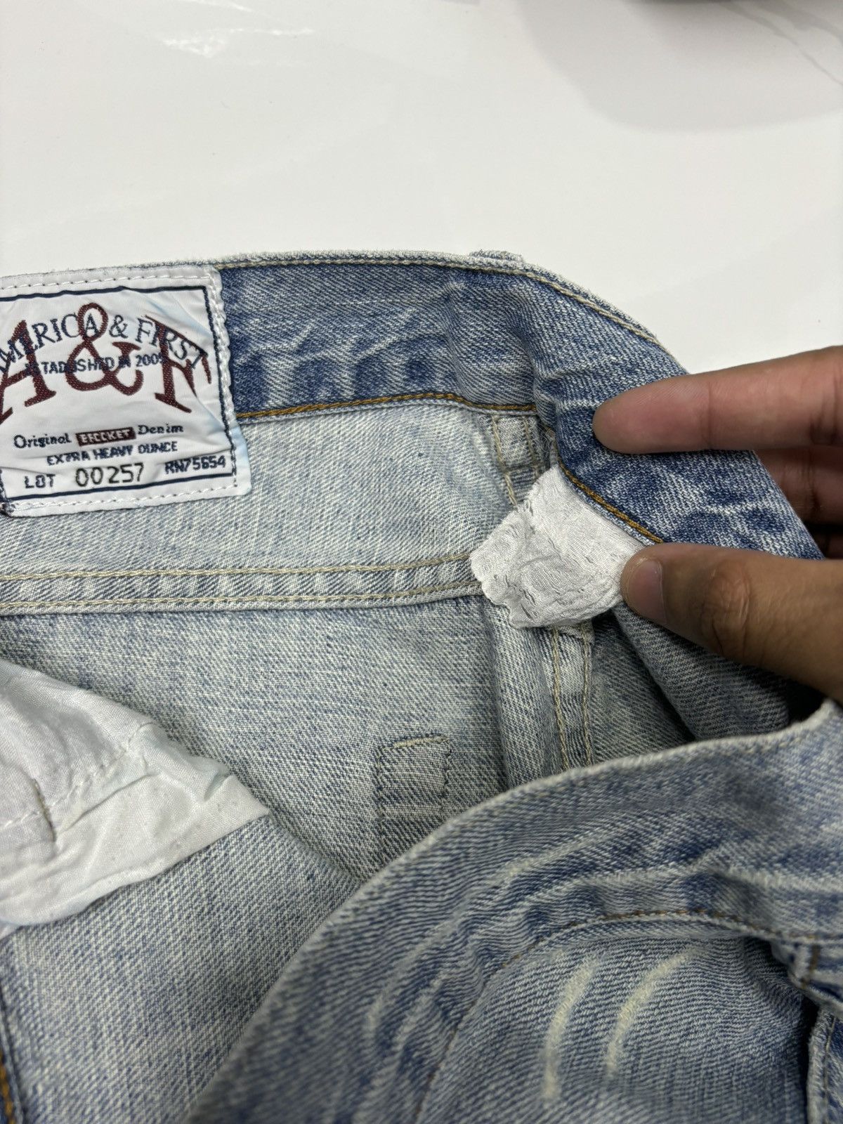 Abercrombie & Fitch 🔥ABERCROMBIE & FITCH BAGGY DENIM JEANS AMERICA & FIRST Size US 34 / EU 50 - 9 Thumbnail