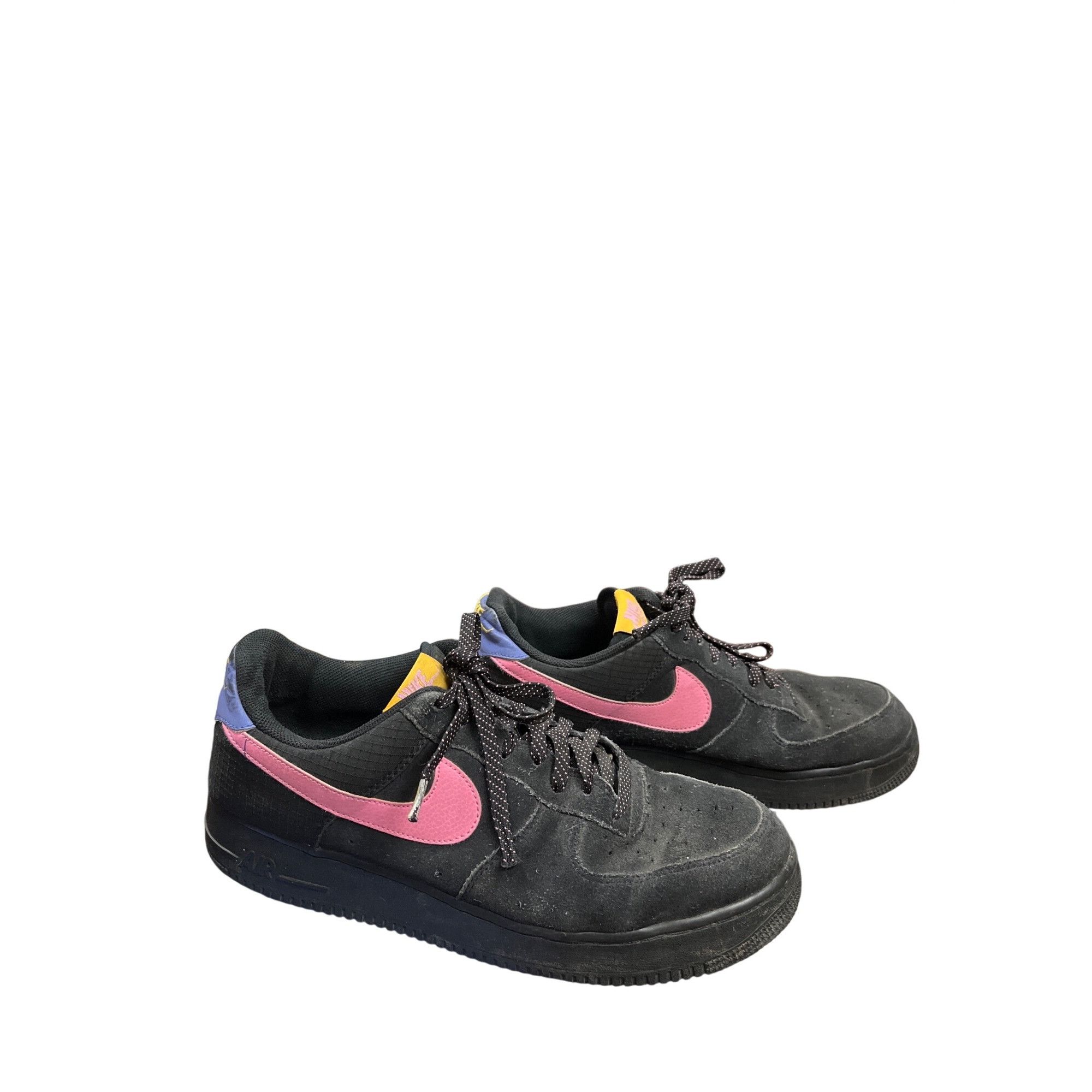 Nike Nike Air Force 1 low black pink purple yellow suede sneakers Size US 13 / EU 46 - 13 Thumbnail