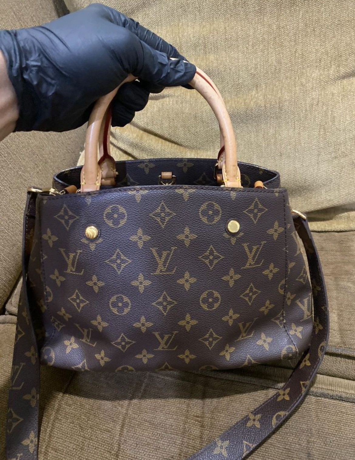 Louis Vuitton Montaigne MM Monogram Canvas Handle Bag Brown Size ONE SIZE - 2 Thumbnail